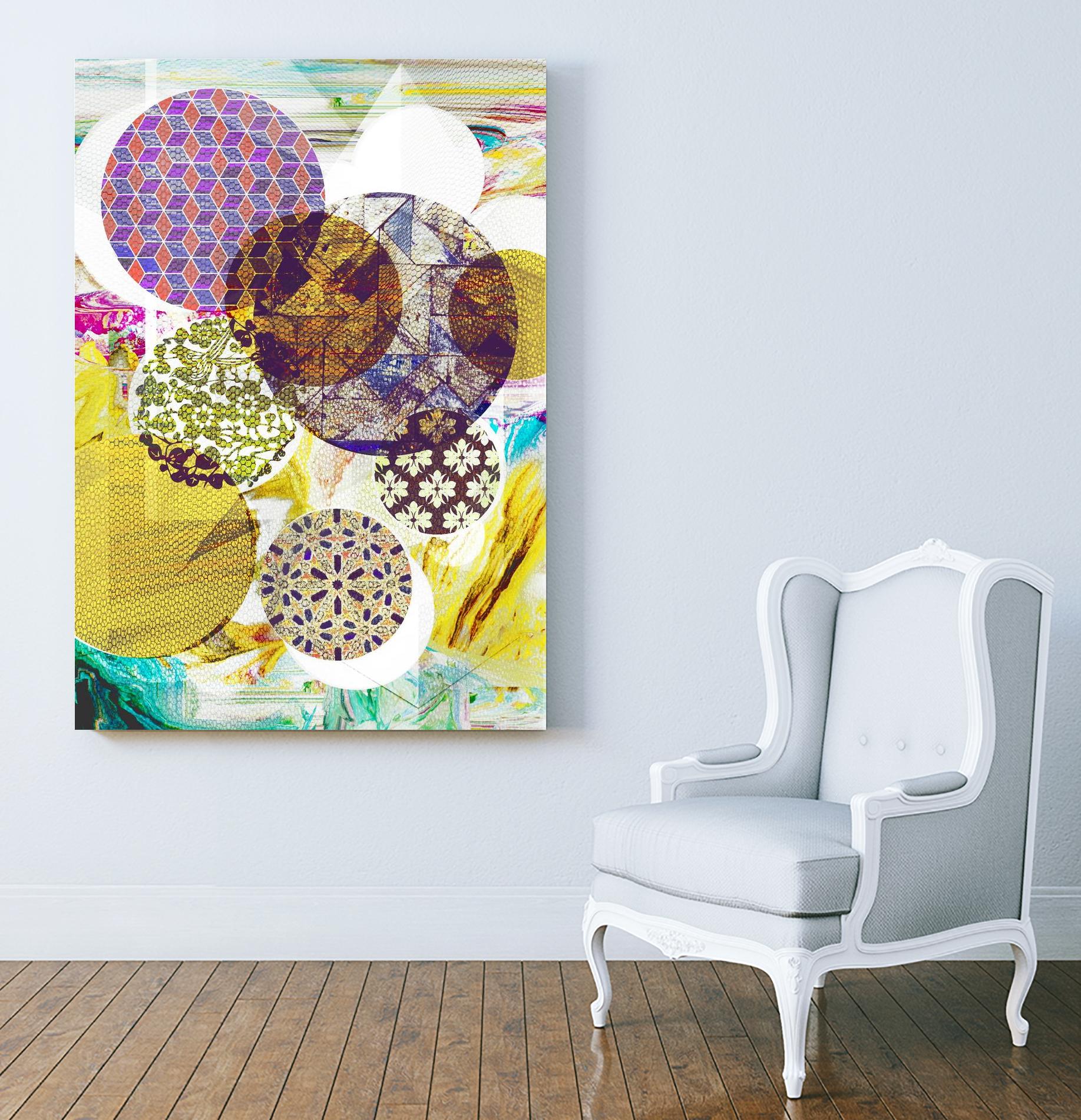 Patterned Circles 4 by THE Studio on GIANT ART - purple abstract