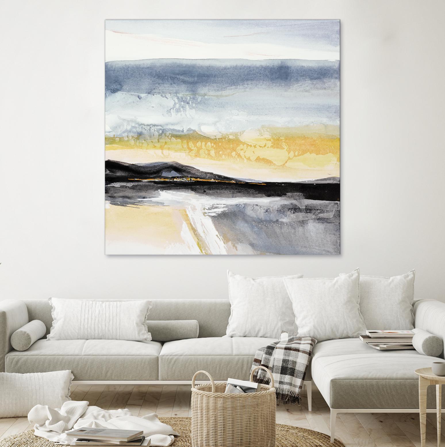 Distant City 1 by Chris Paschke on GIANT ART - white abstract