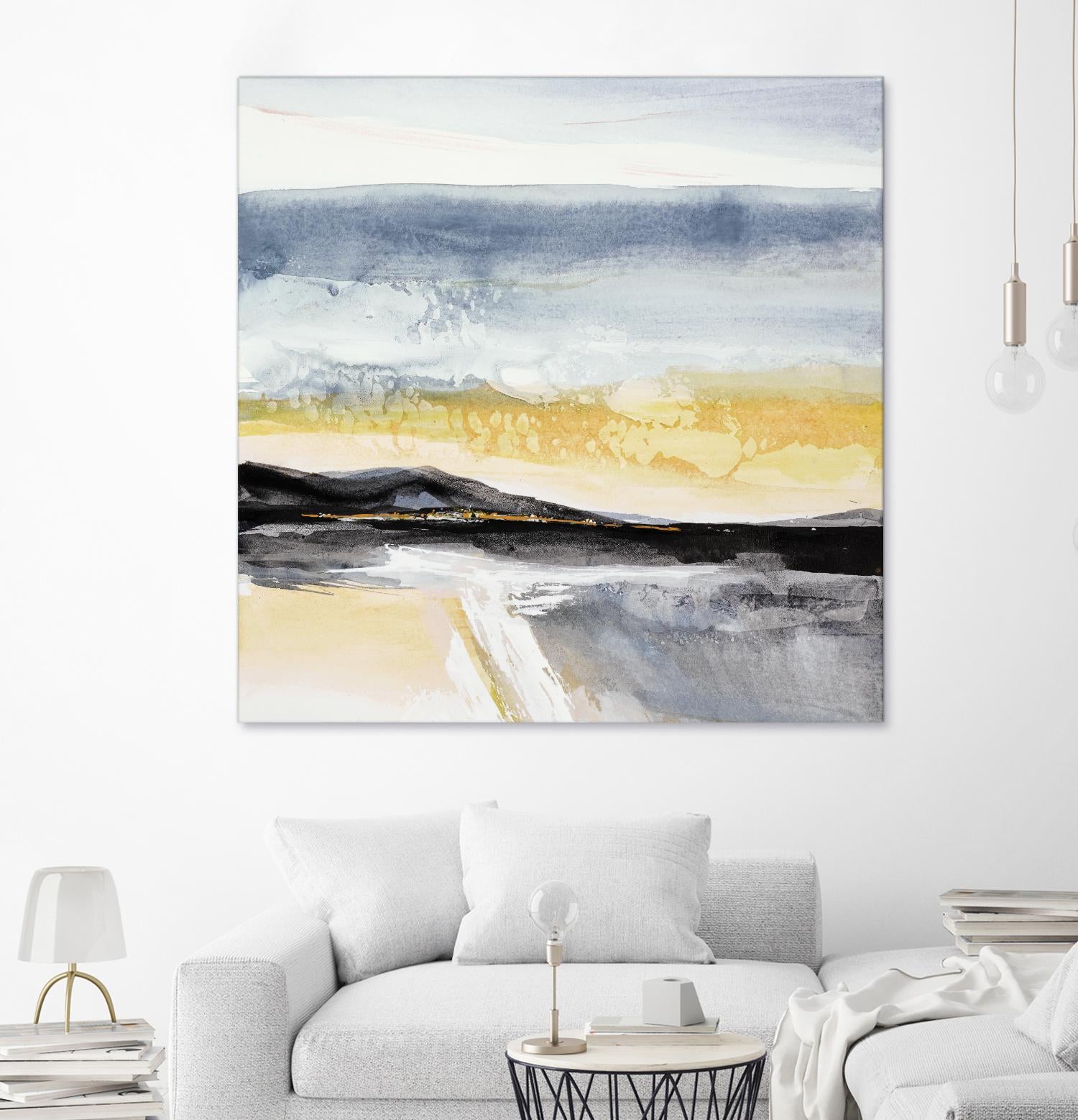 Distant City 1 by Chris Paschke on GIANT ART - white abstract