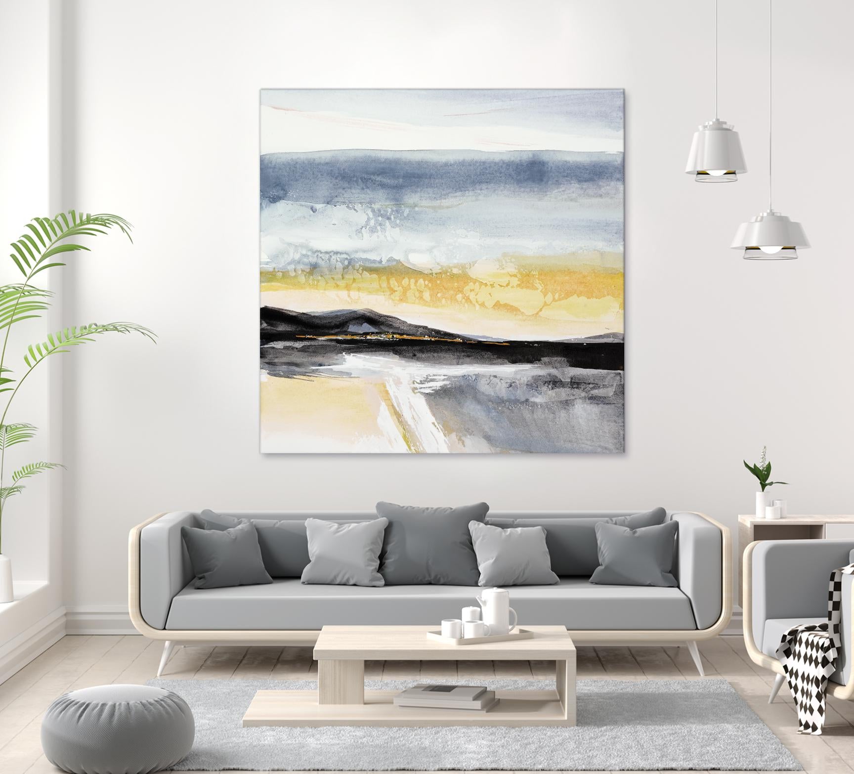 Distant City 1 by Chris Paschke on GIANT ART - white abstract