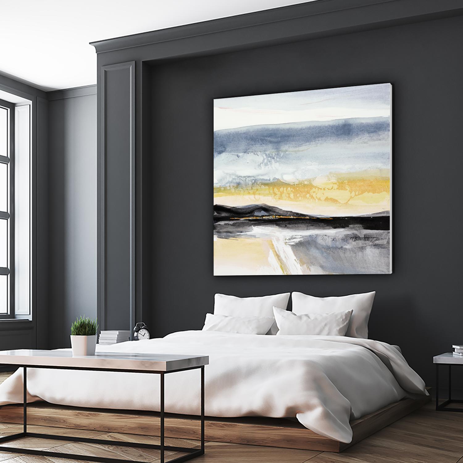 Distant City 1 by Chris Paschke on GIANT ART - white abstract