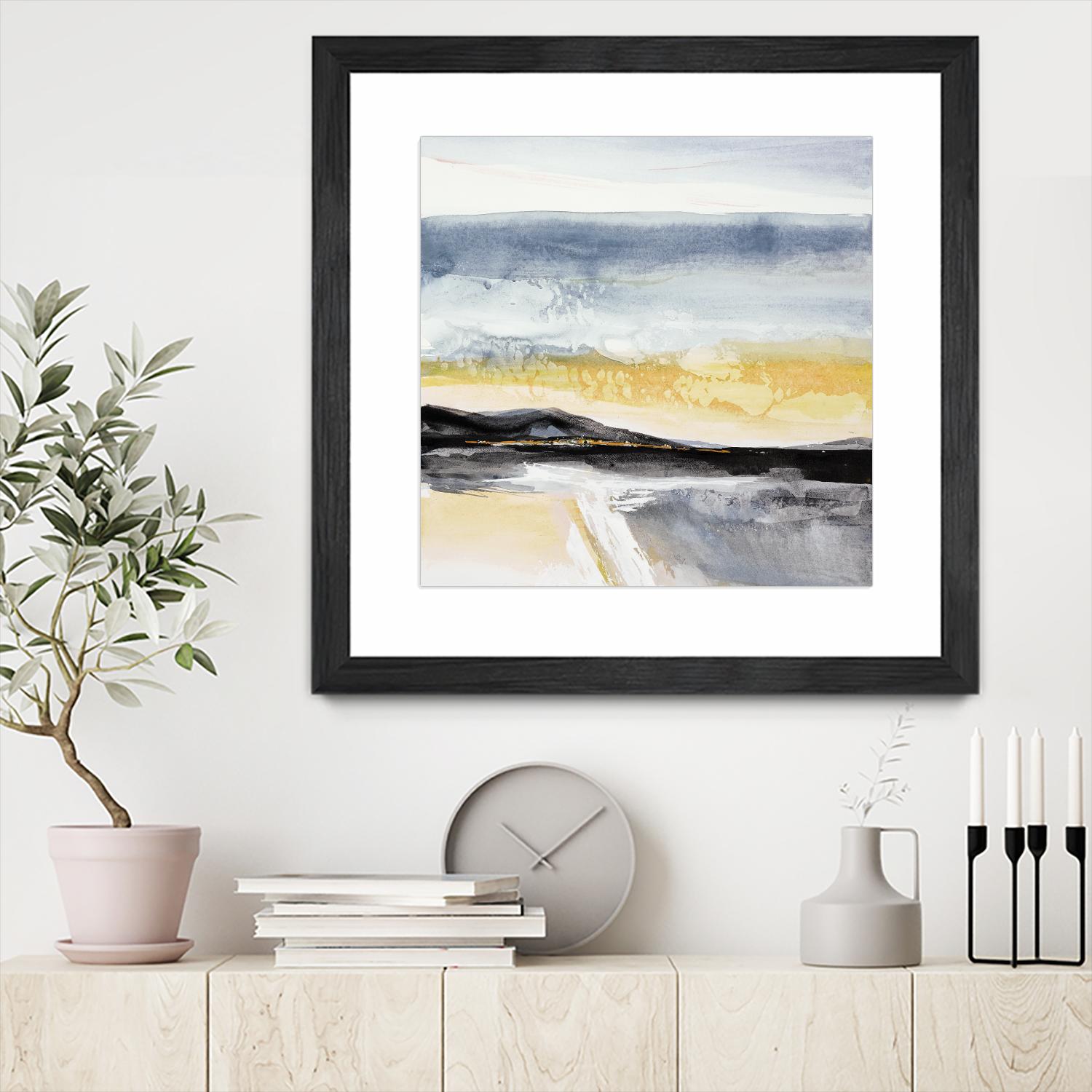 Distant City 1 by Chris Paschke on GIANT ART - white abstract