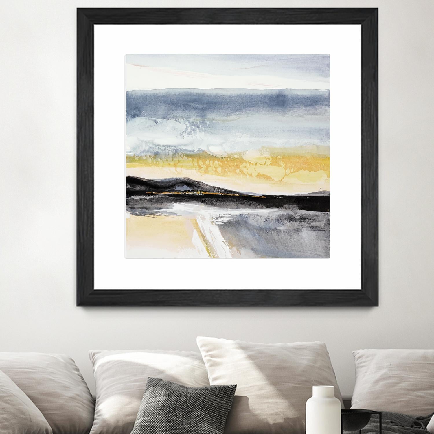 Distant City 1 by Chris Paschke on GIANT ART - white abstract