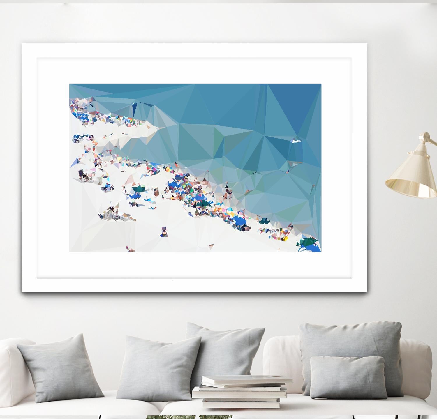 Fractal Beach 1 by THE Studio on GIANT ART - beige costal