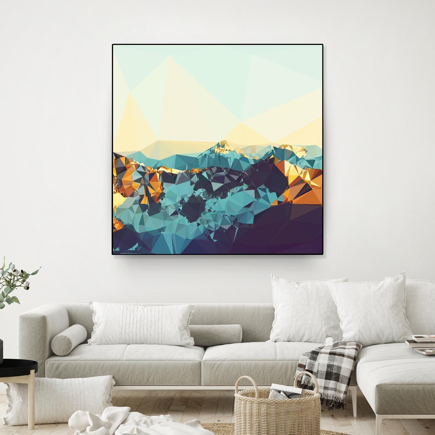 Fractal Mountain Sunset by THE Studio on GIANT ART - brown contemporary