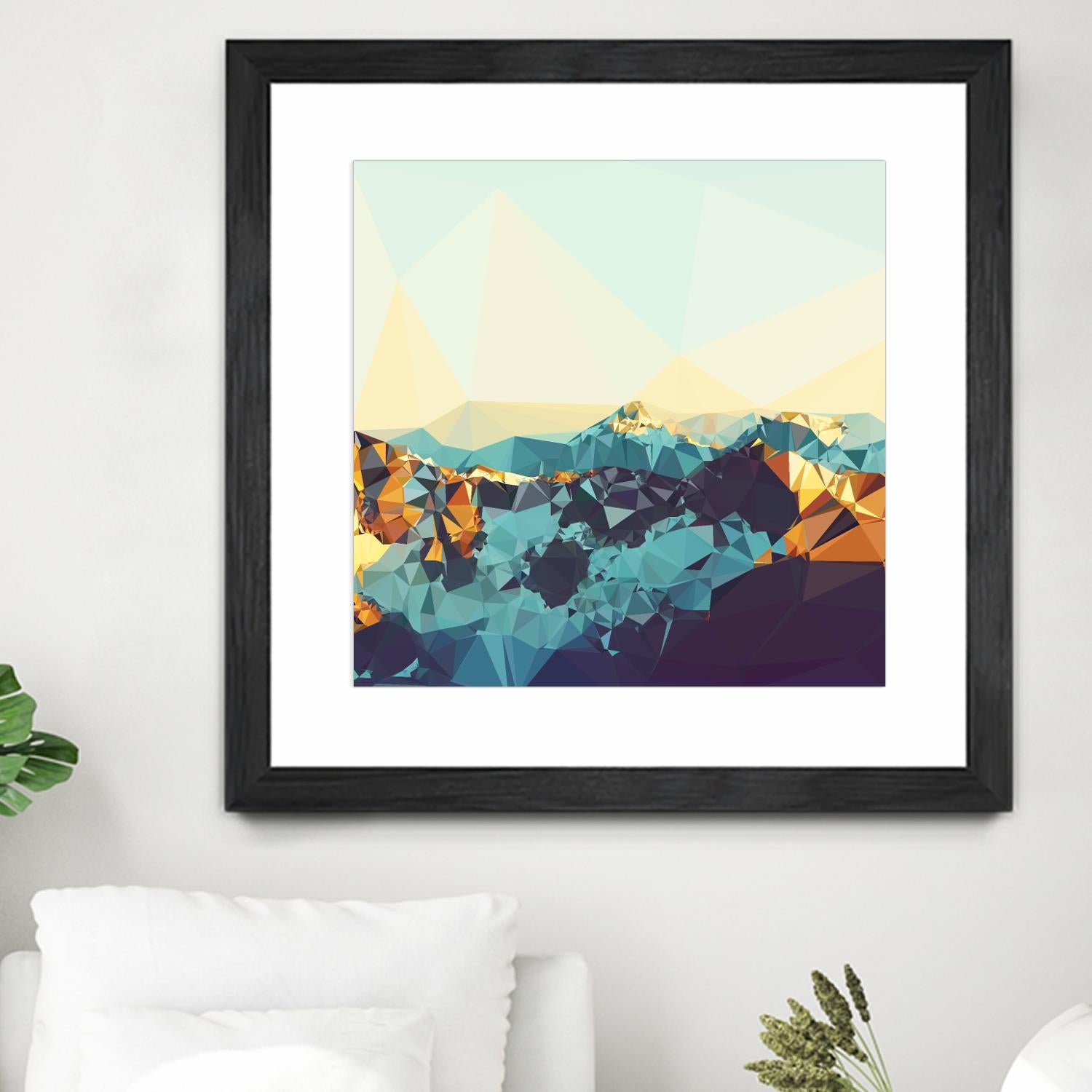 Fractal Mountain Sunset by THE Studio on GIANT ART - brown contemporary