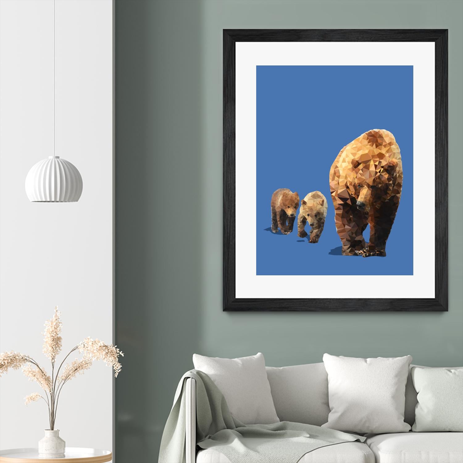 Fractal Bears by THE Studio on GIANT ART - blue animal ours