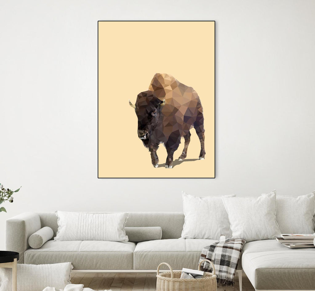 Fractal Bison by THE Studio on GIANT ART - black contemporary
