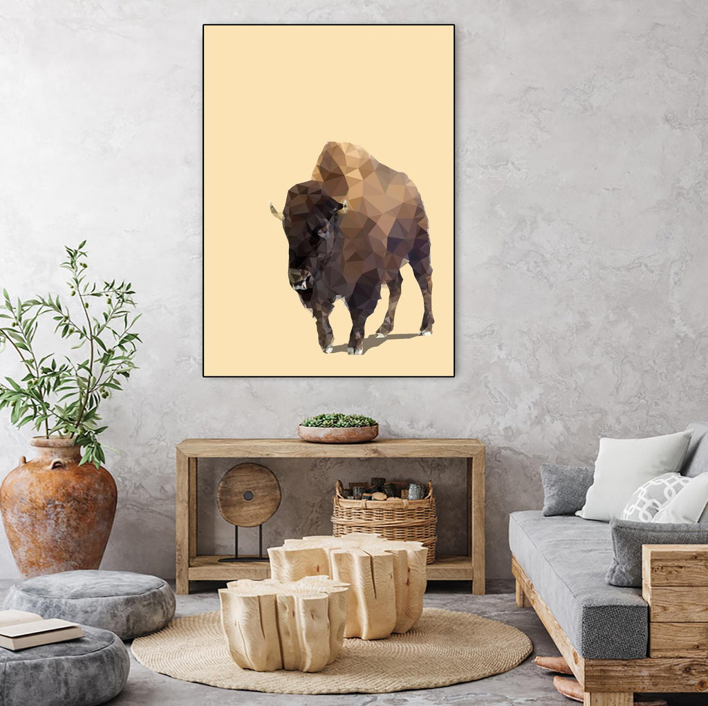 Fractal Bison by THE Studio on GIANT ART - black contemporary