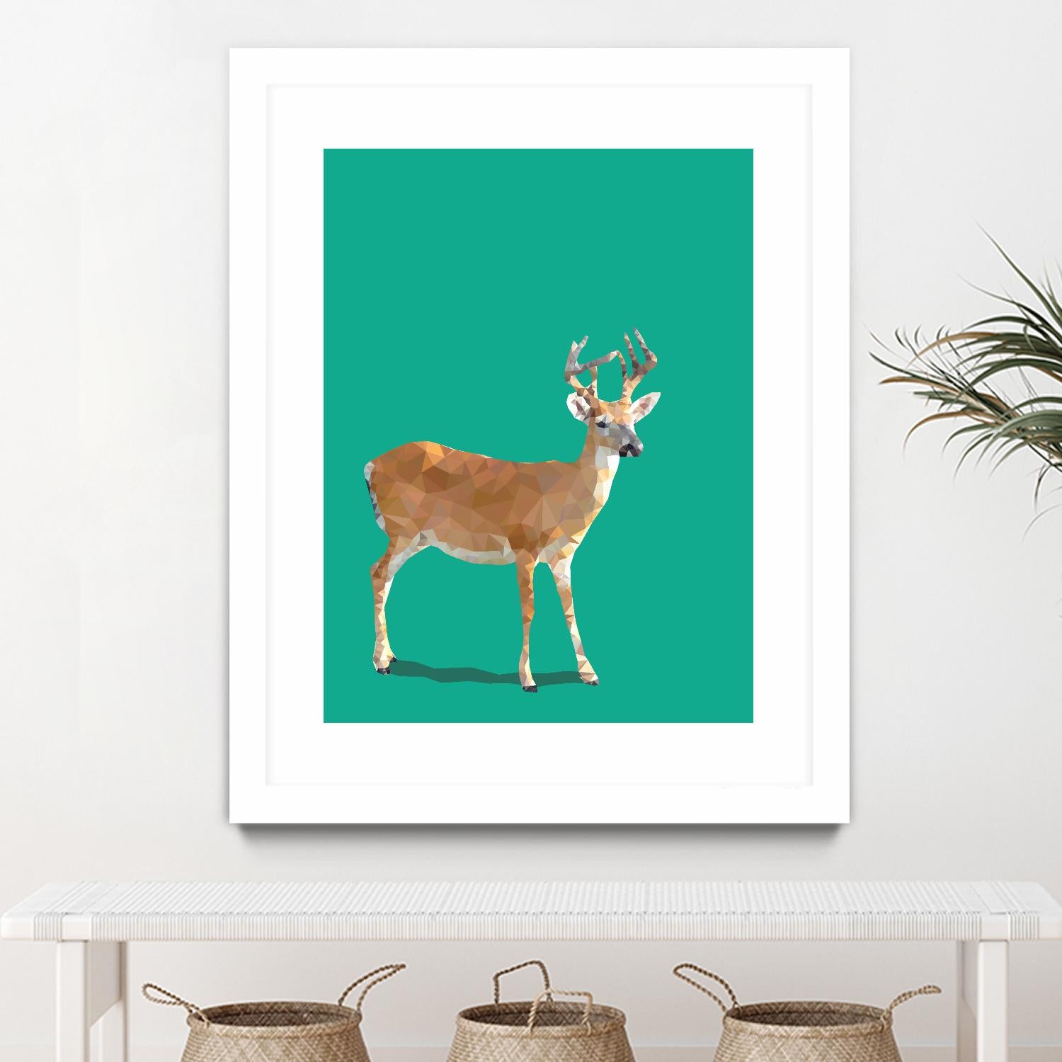 Fractal Deer by THE Studio on GIANT ART - beige animal deer