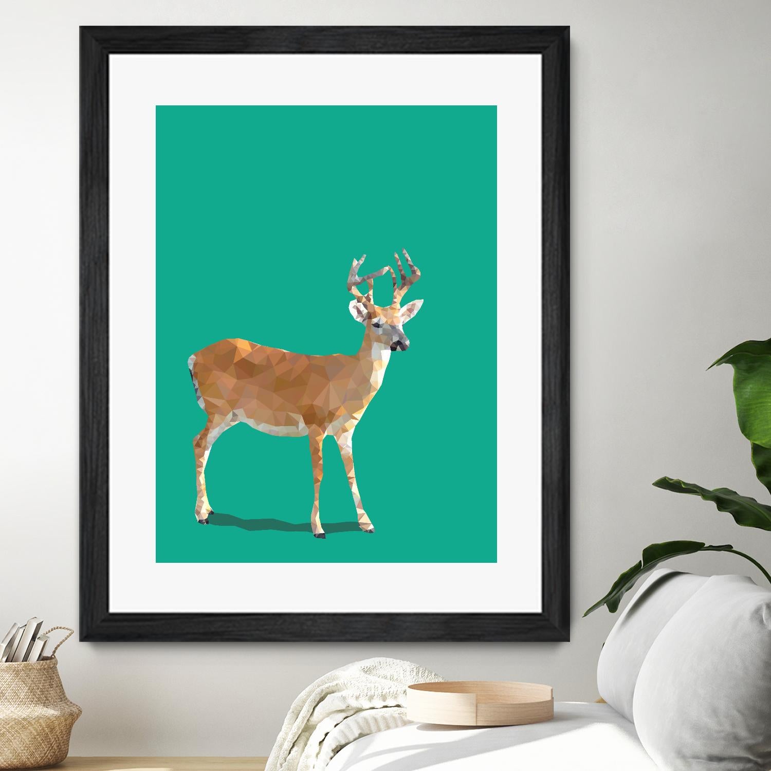 Fractal Deer by THE Studio on GIANT ART - beige animal deer