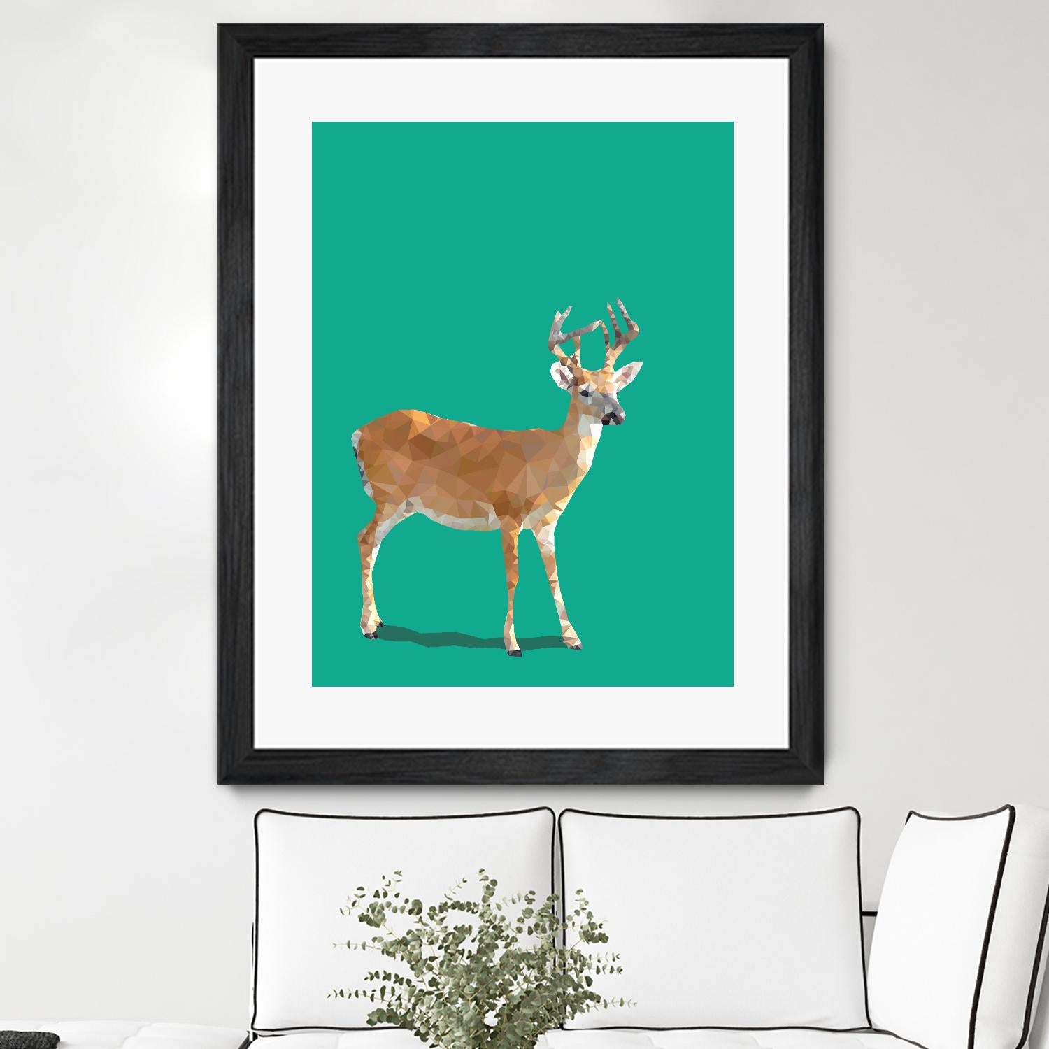 Fractal Deer by THE Studio on GIANT ART - beige animal deer