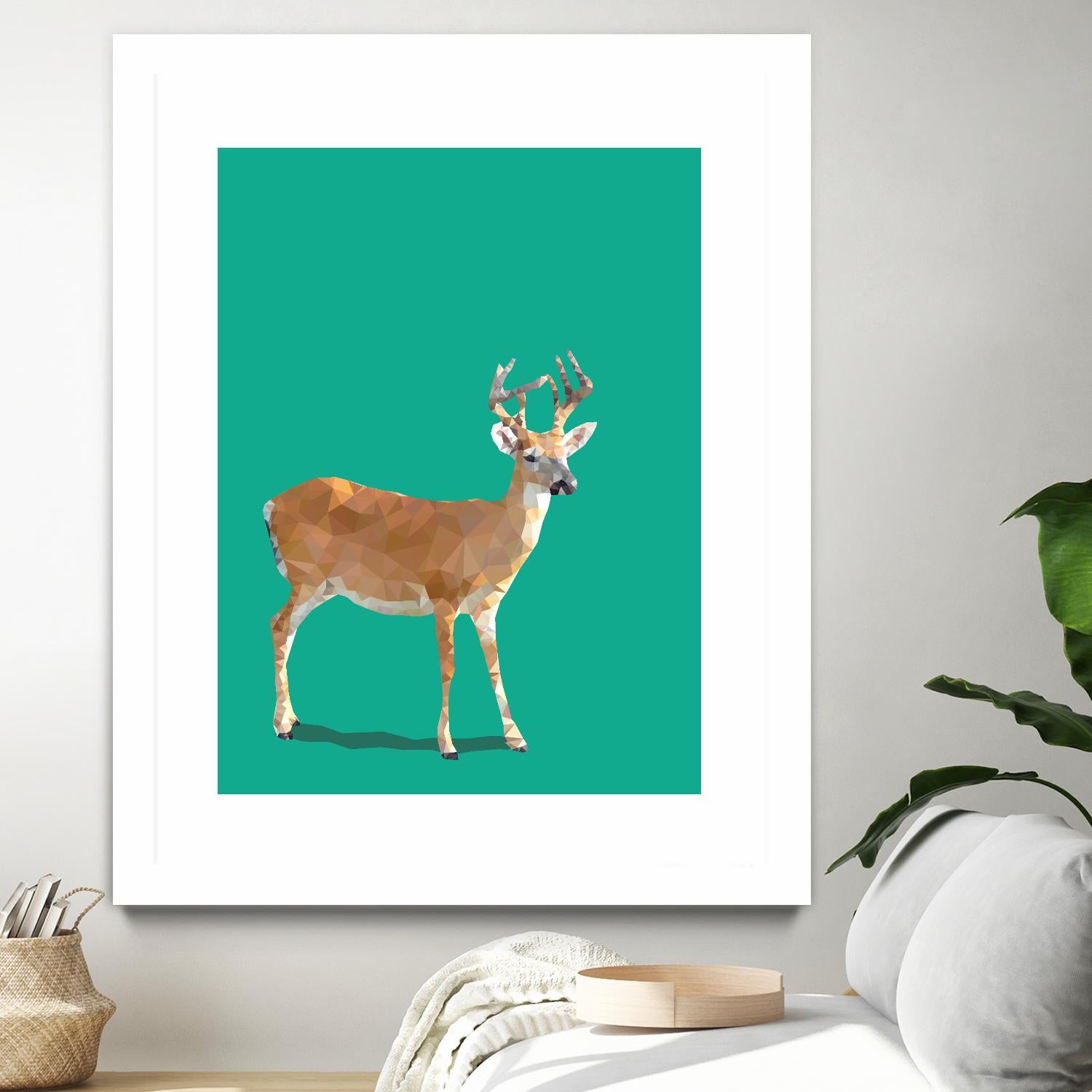 Fractal Deer by THE Studio on GIANT ART - beige animal deer