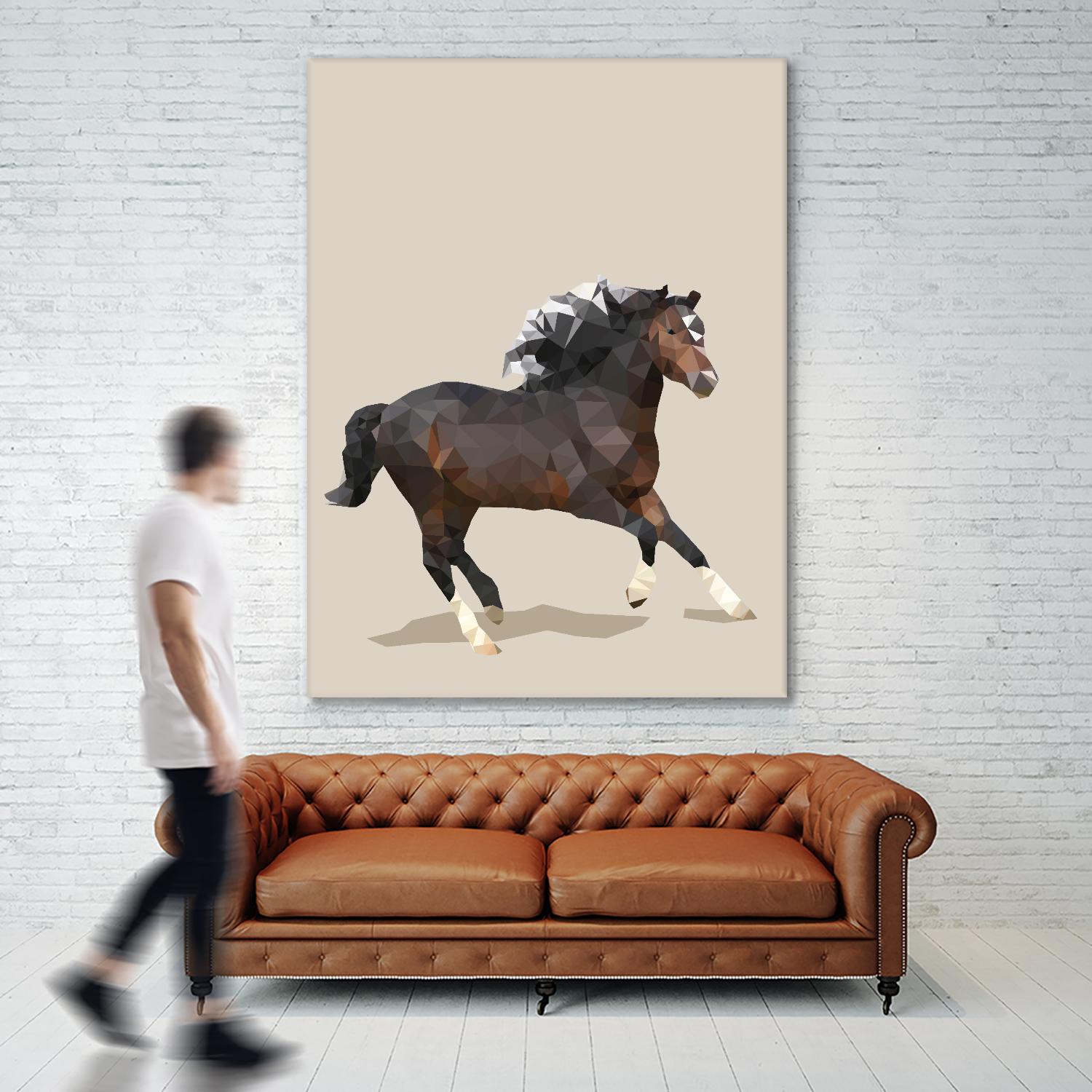 Fractal Horse by THE Studio on GIANT ART - black contemporary