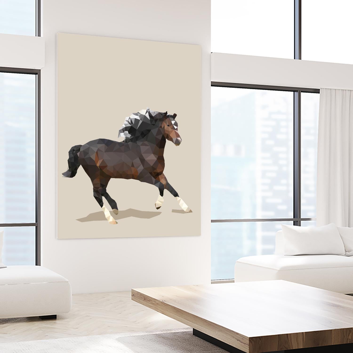 Fractal Horse by THE Studio on GIANT ART - black contemporary
