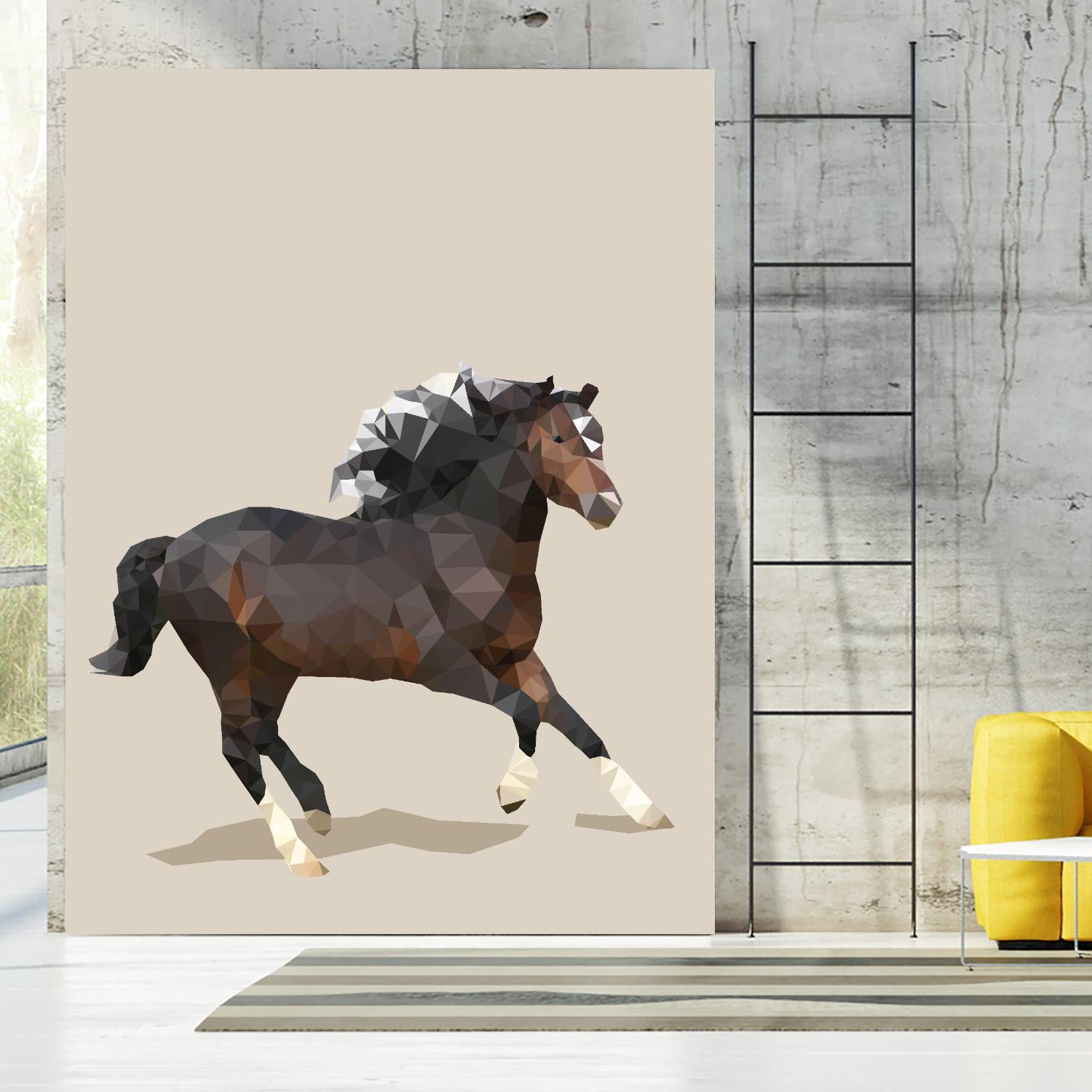 Fractal Horse by THE Studio on GIANT ART - black contemporary