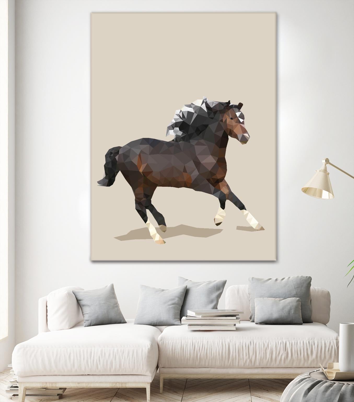 Fractal Horse by THE Studio on GIANT ART - black contemporary