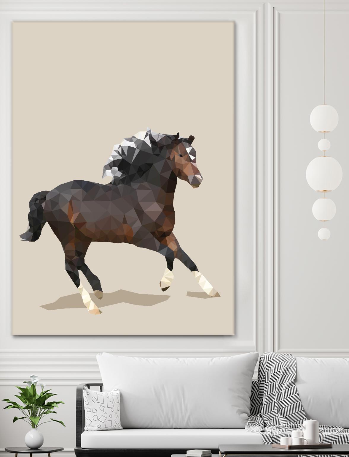 Fractal Horse by THE Studio on GIANT ART - black contemporary