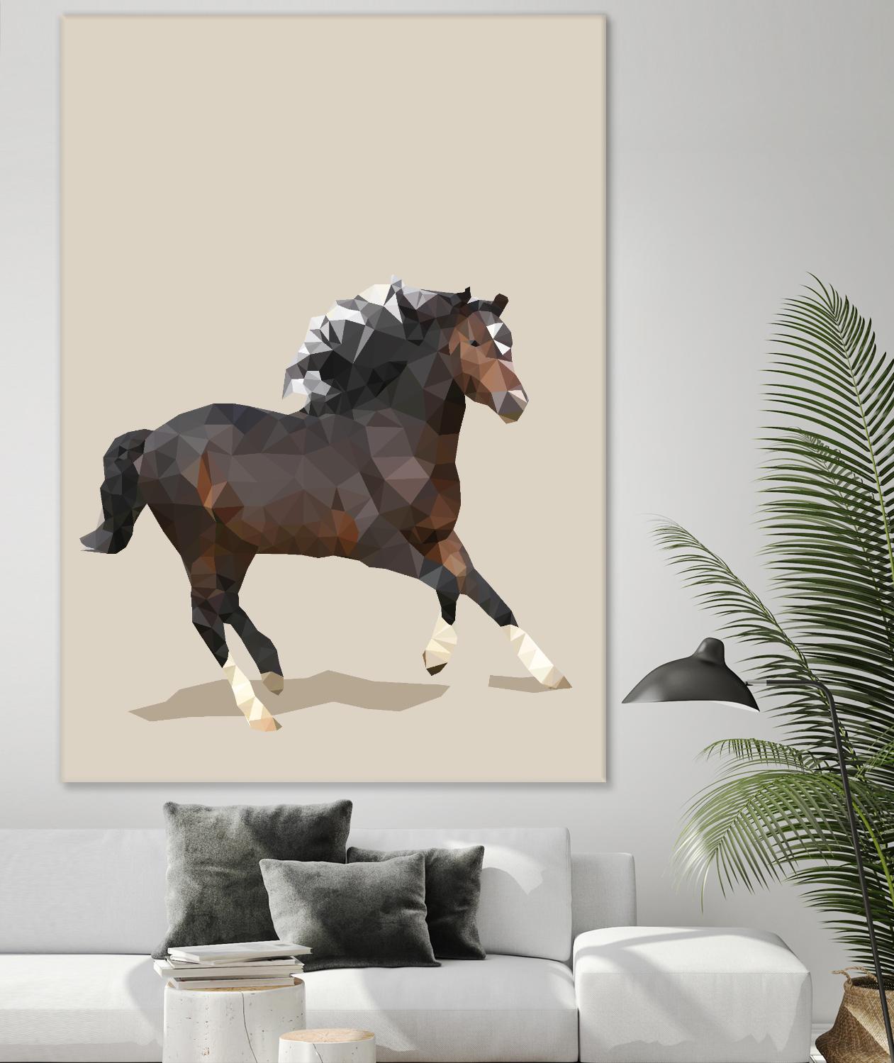 Fractal Horse by THE Studio on GIANT ART - black contemporary