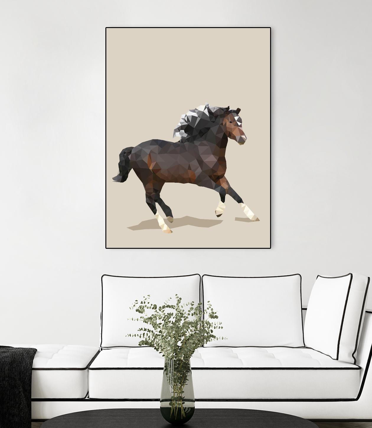 Fractal Horse by THE Studio on GIANT ART - black contemporary