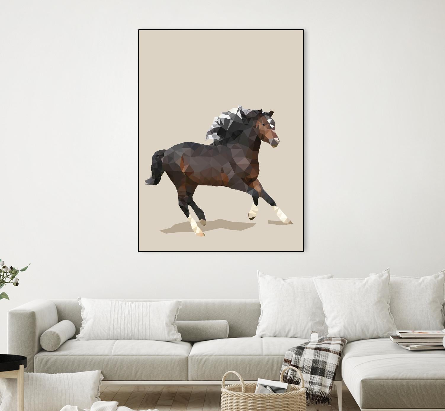 Fractal Horse by THE Studio on GIANT ART - black contemporary