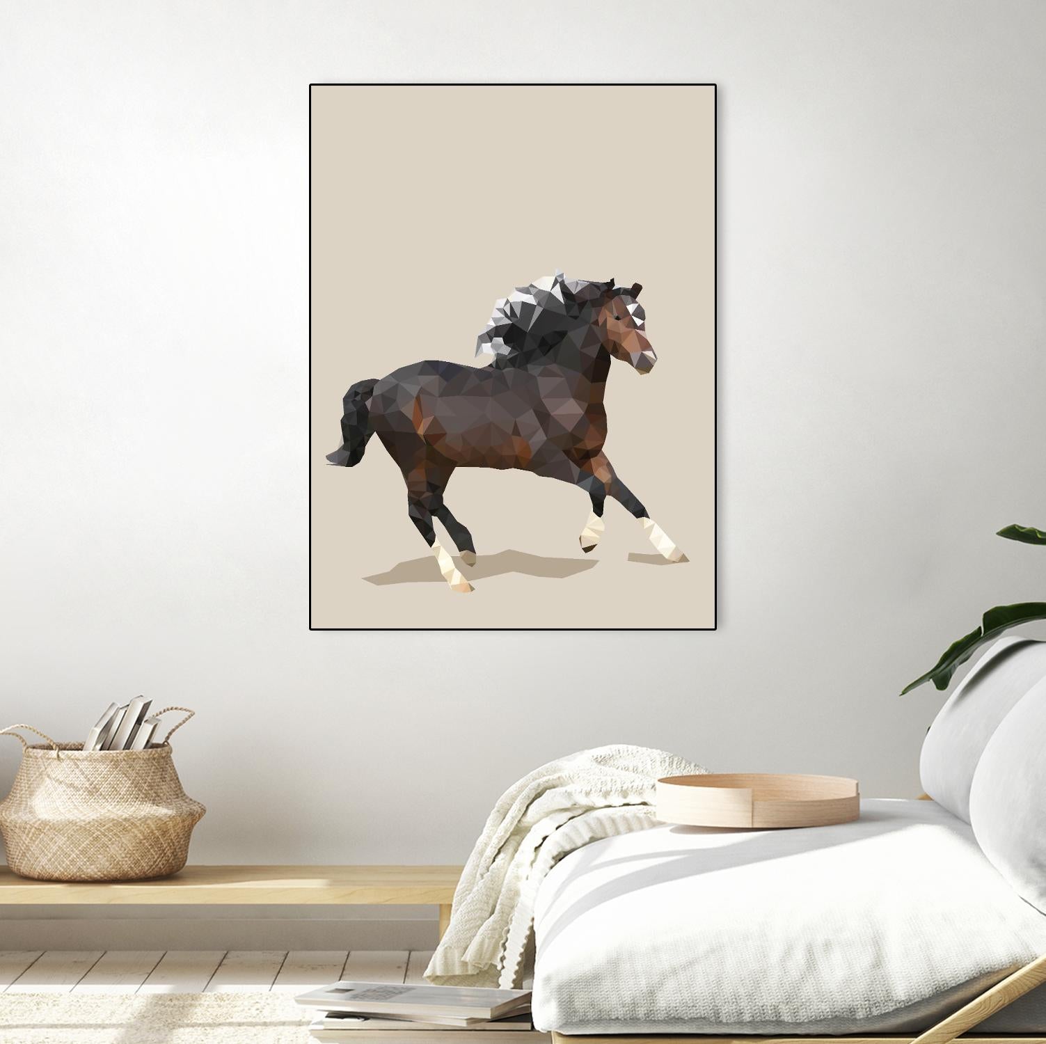 Fractal Horse by THE Studio on GIANT ART - black contemporary
