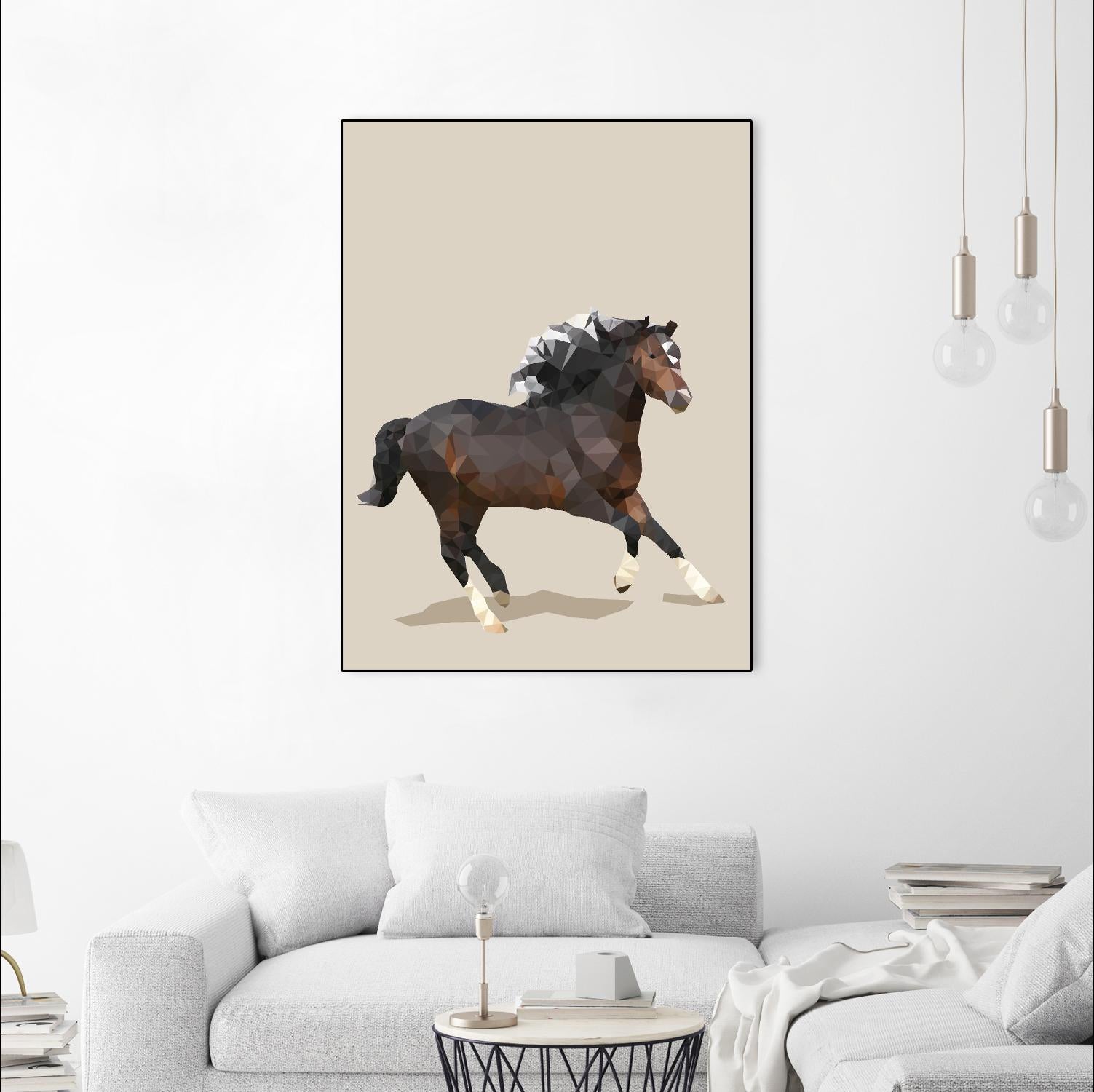 Fractal Horse by THE Studio on GIANT ART - black contemporary