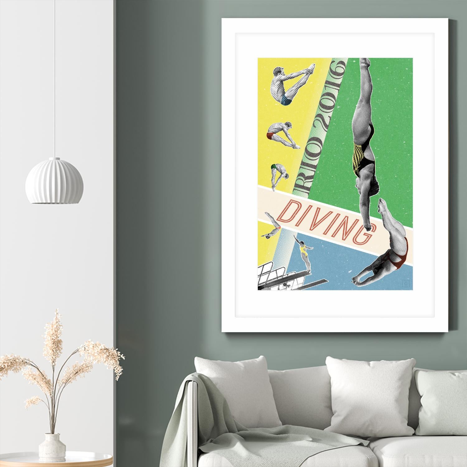 Rio Diving 2016 by THE Studio on GIANT ART - green vintage