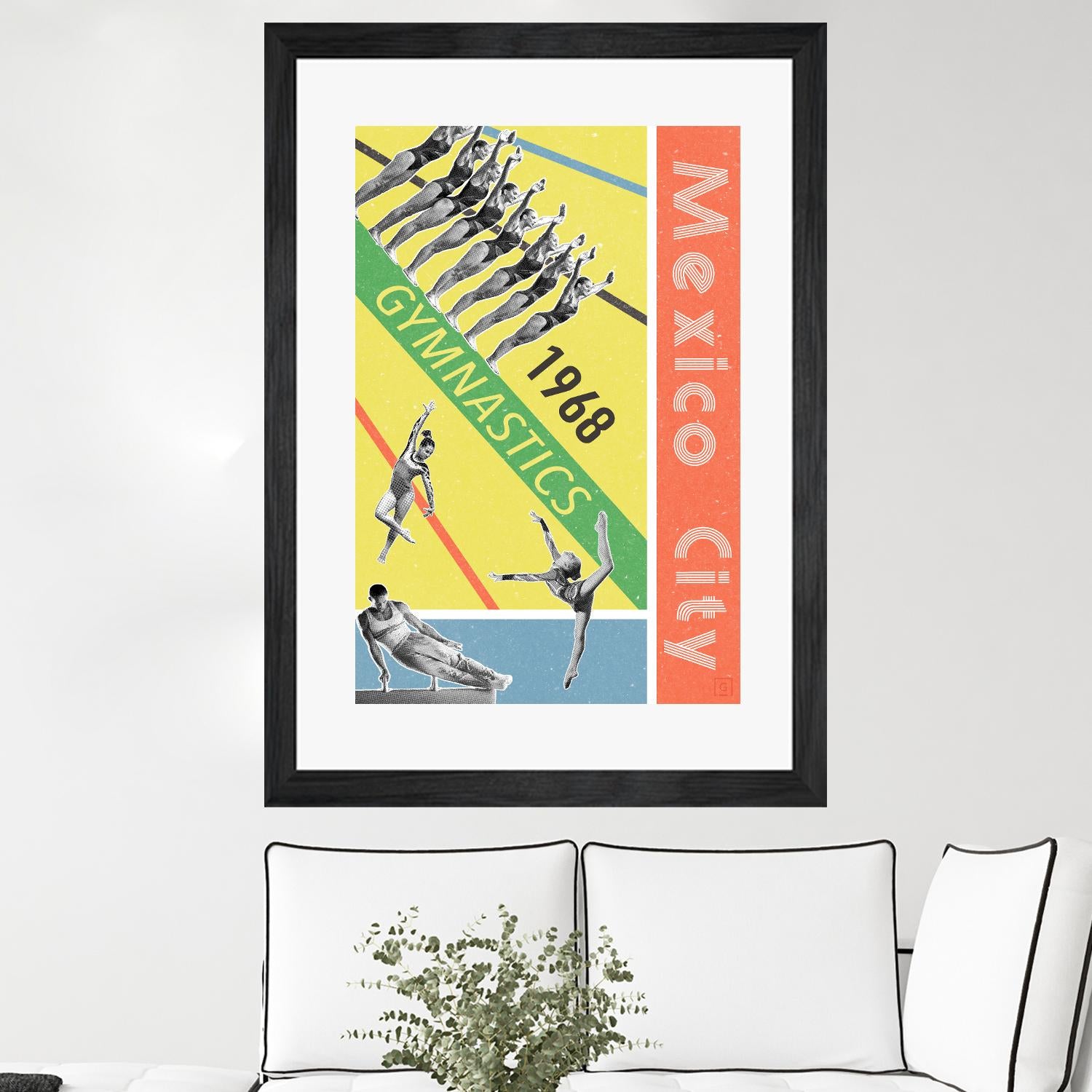 Mexico City Gymnastics 1968 by THE Studio on GIANT ART - red vintage