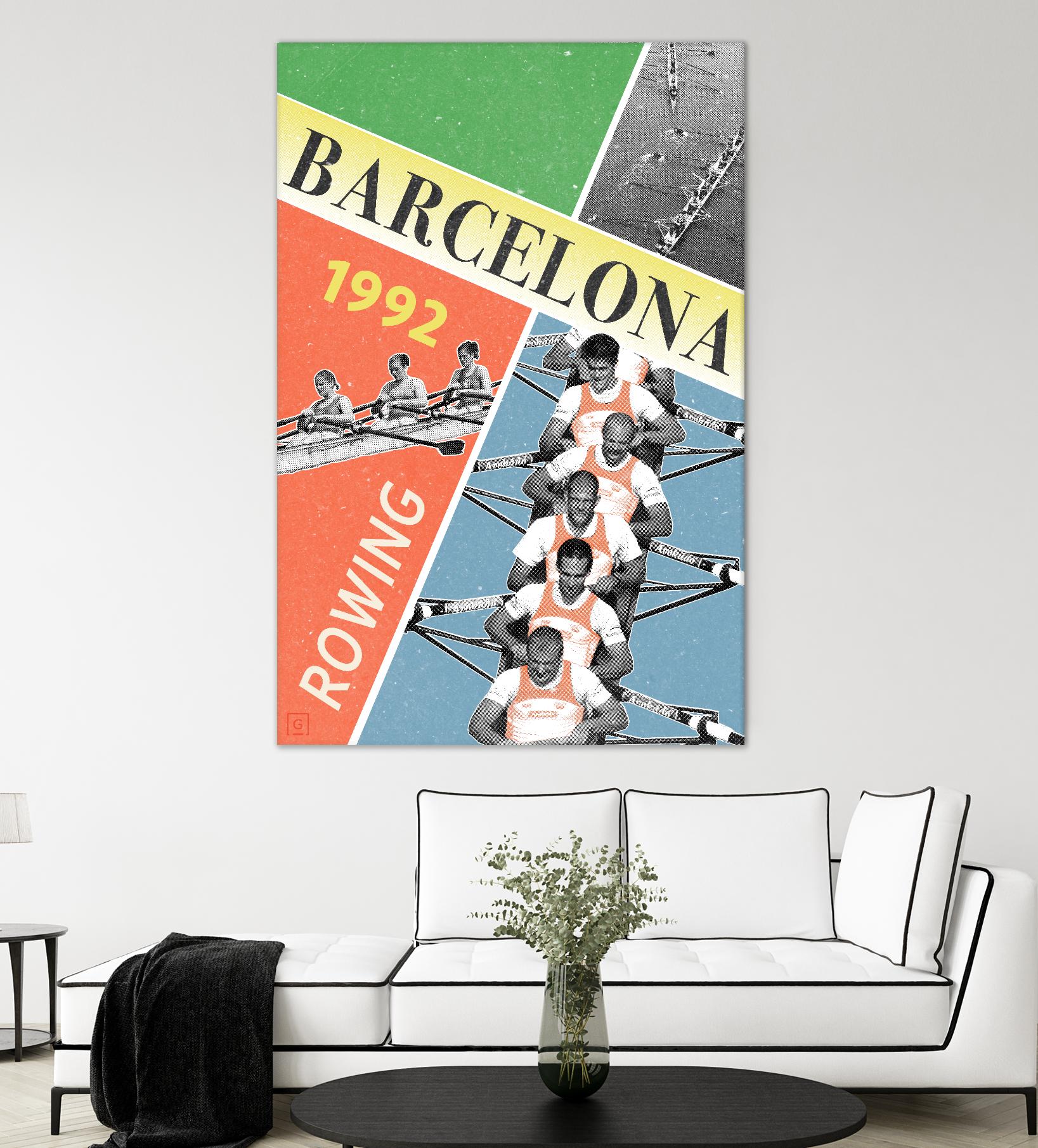 Barcelona Rowing 1992 by THE Studio on GIANT ART - green vintage