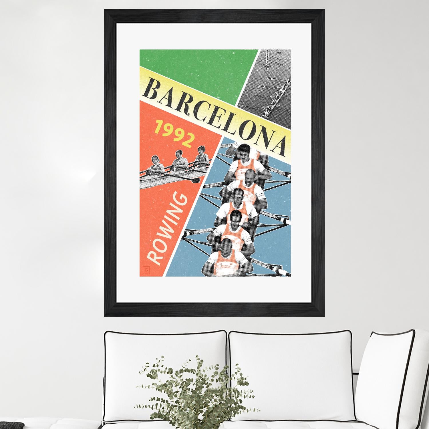 Barcelona Rowing 1992 by THE Studio on GIANT ART - green vintage
