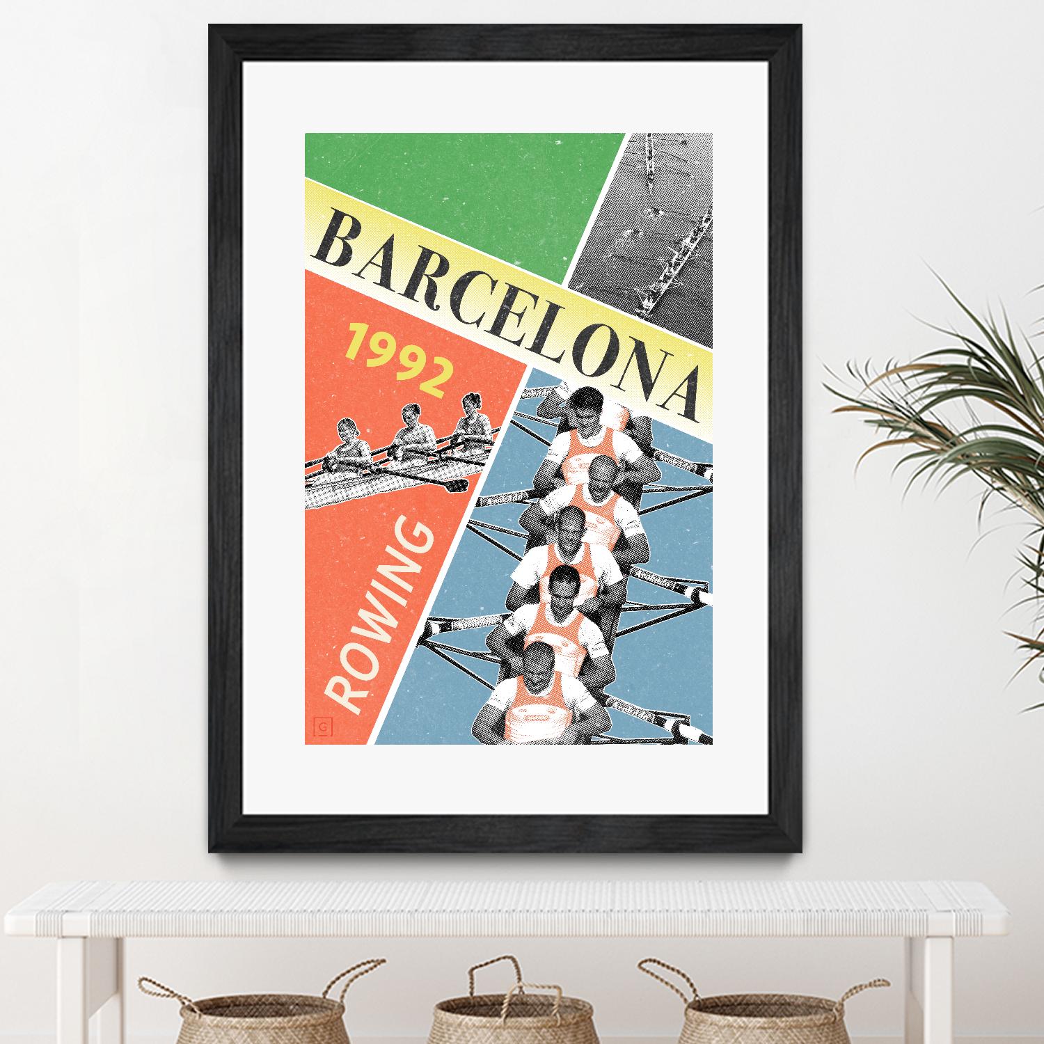Barcelona Rowing 1992 by THE Studio on GIANT ART - green vintage