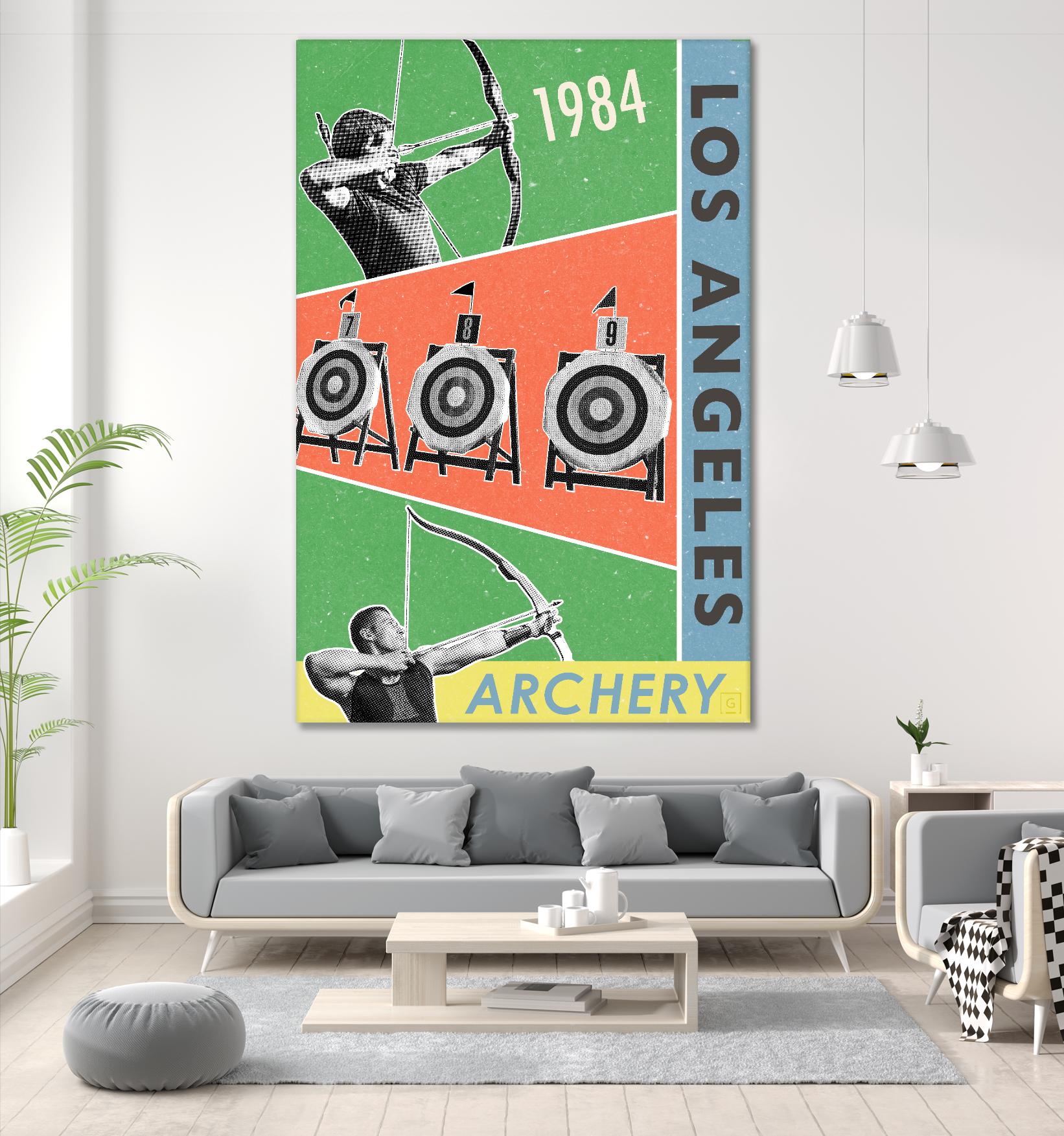 Los Angeles Archery 1984 by THE Studio on GIANT ART - green vintage