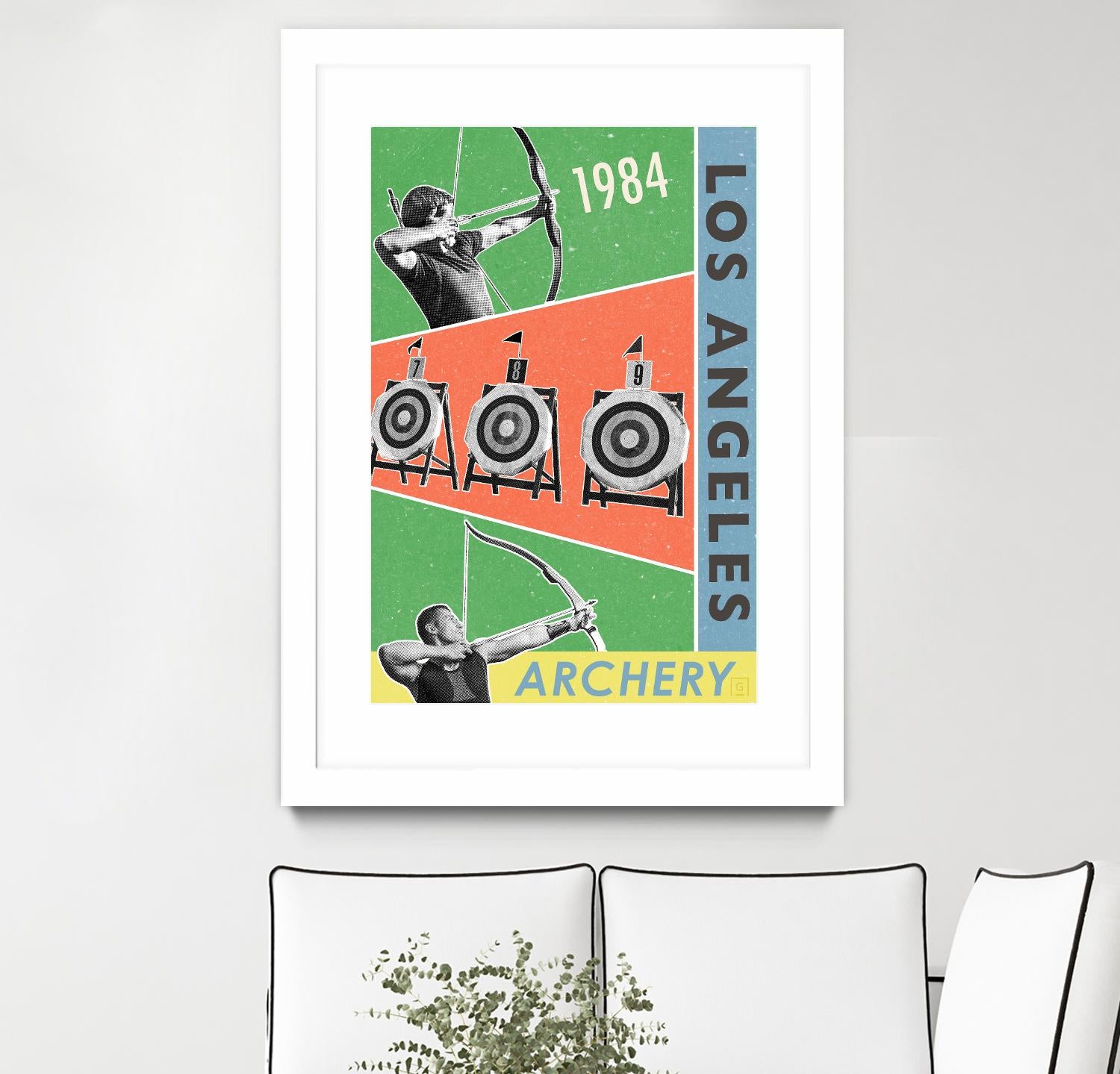 Los Angeles Archery 1984 by THE Studio on GIANT ART - green vintage