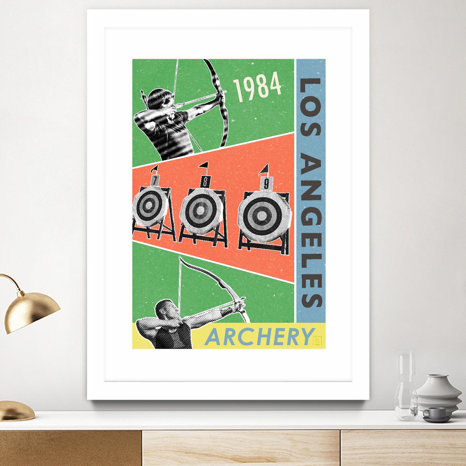 Los Angeles Archery 1984 by THE Studio on GIANT ART - green vintage