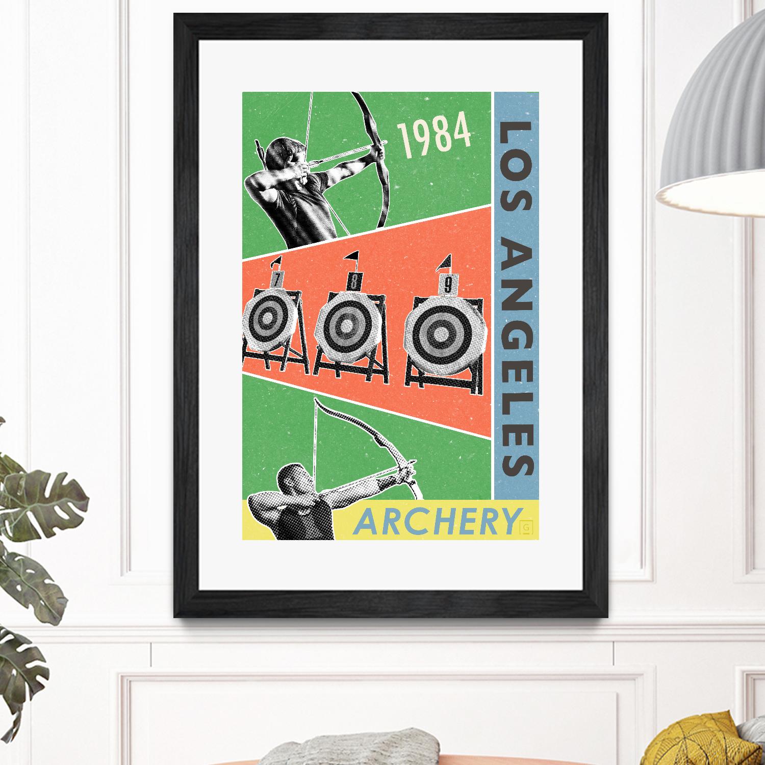 Los Angeles Archery 1984 by THE Studio on GIANT ART - green vintage