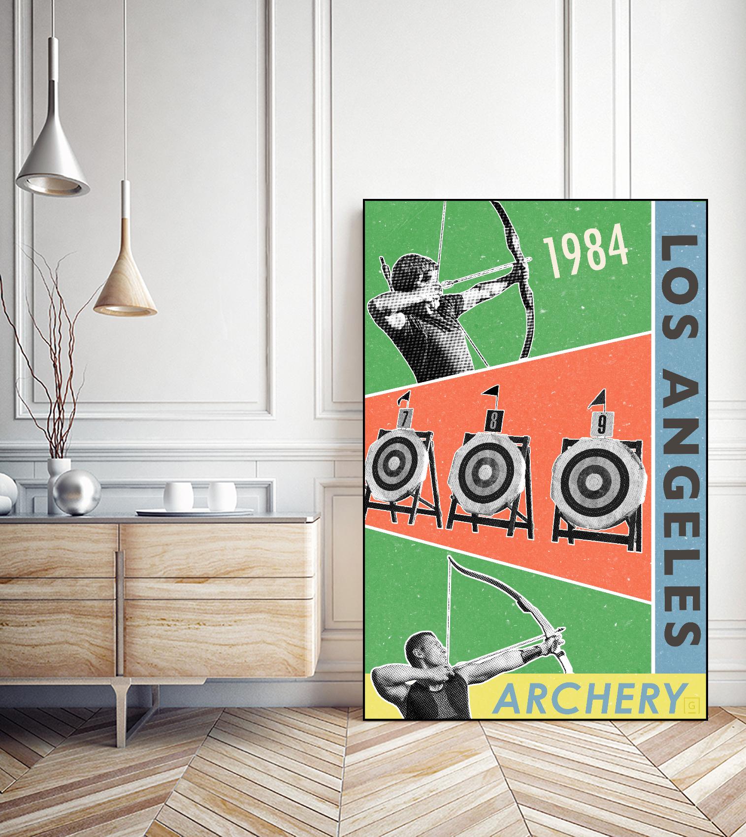 Los Angeles Archery 1984 by THE Studio on GIANT ART - green vintage