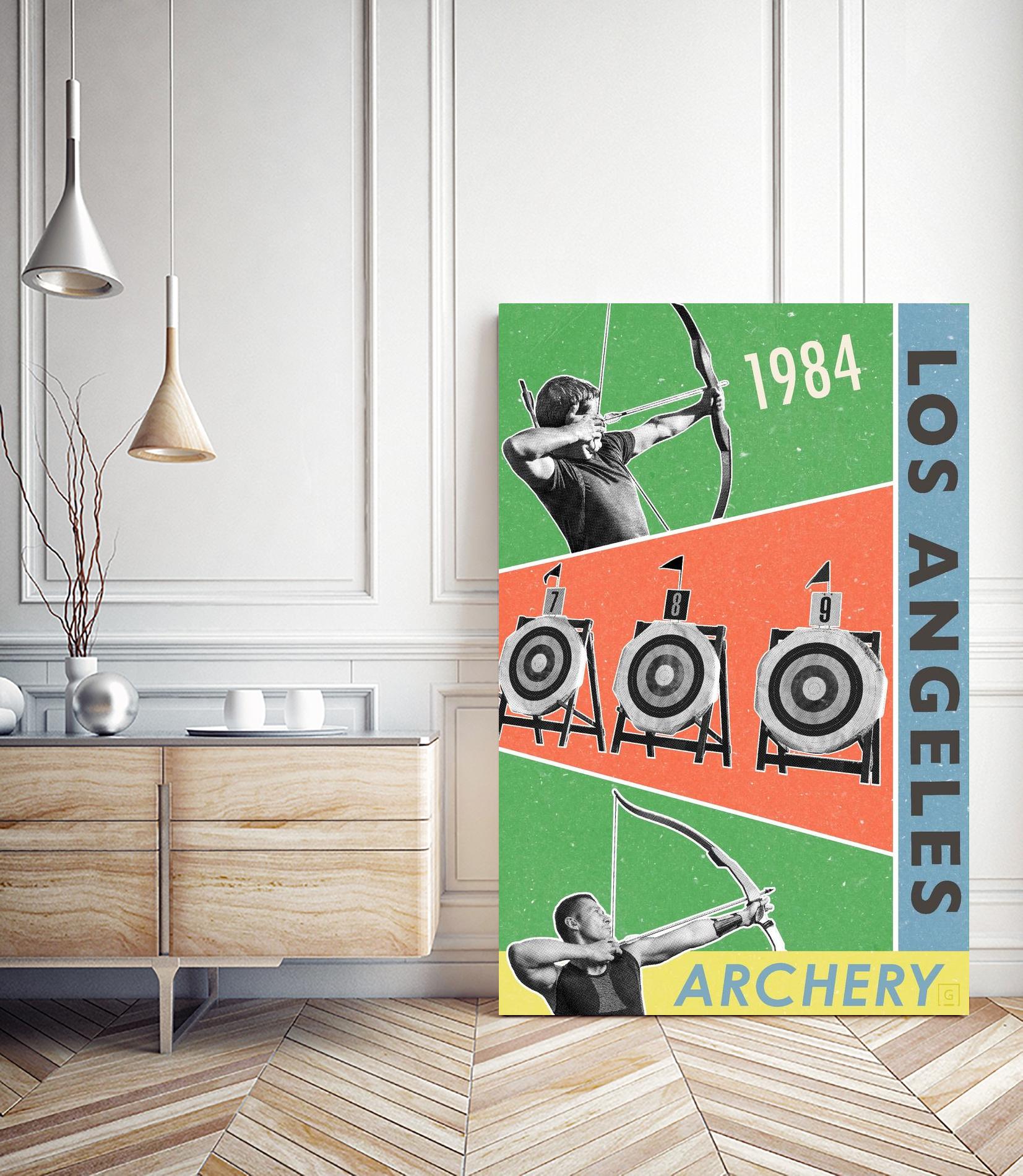 Los Angeles Archery 1984 by THE Studio on GIANT ART - green vintage