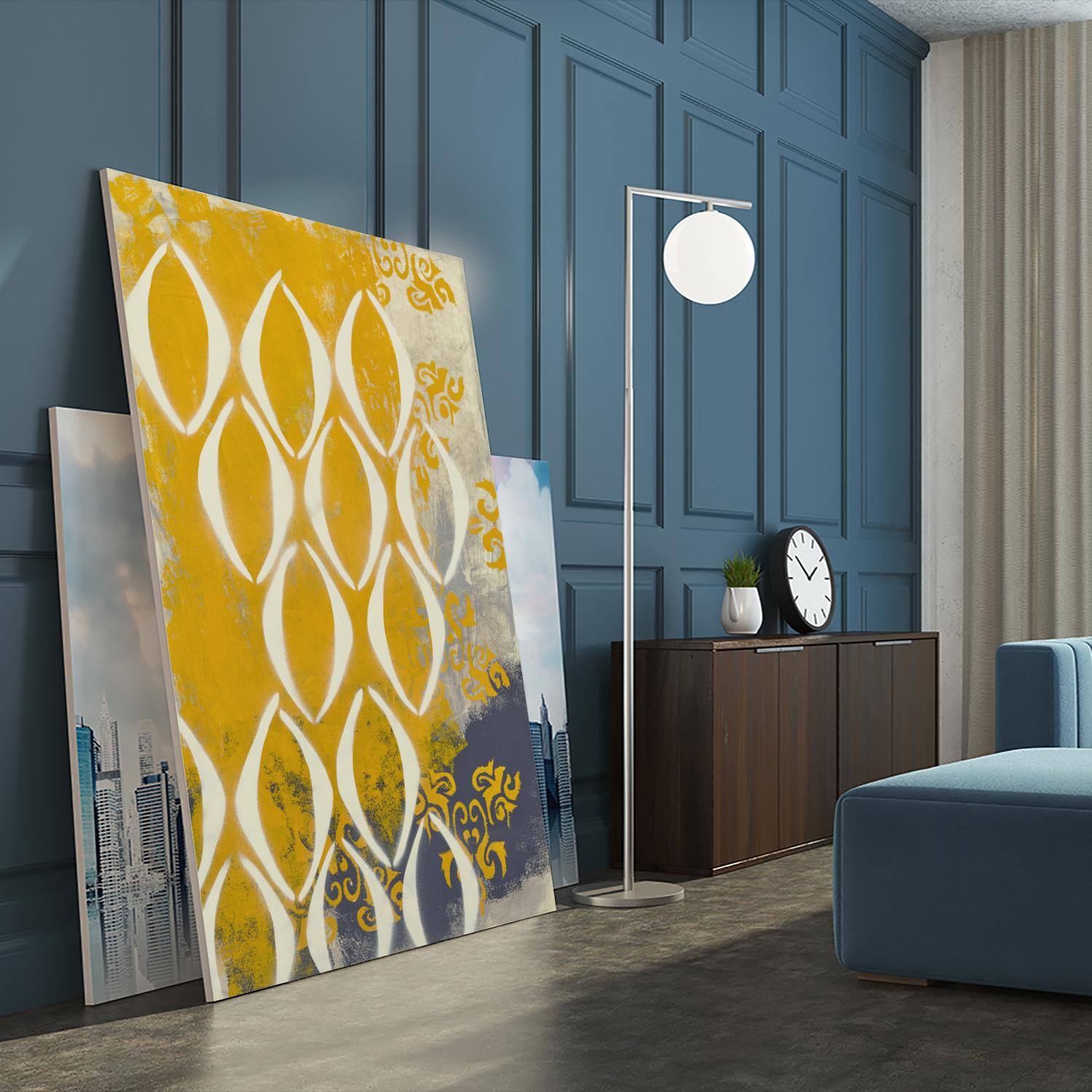 Yellow Pintura 2 by Sid Rativo on GIANT ART - white abstract