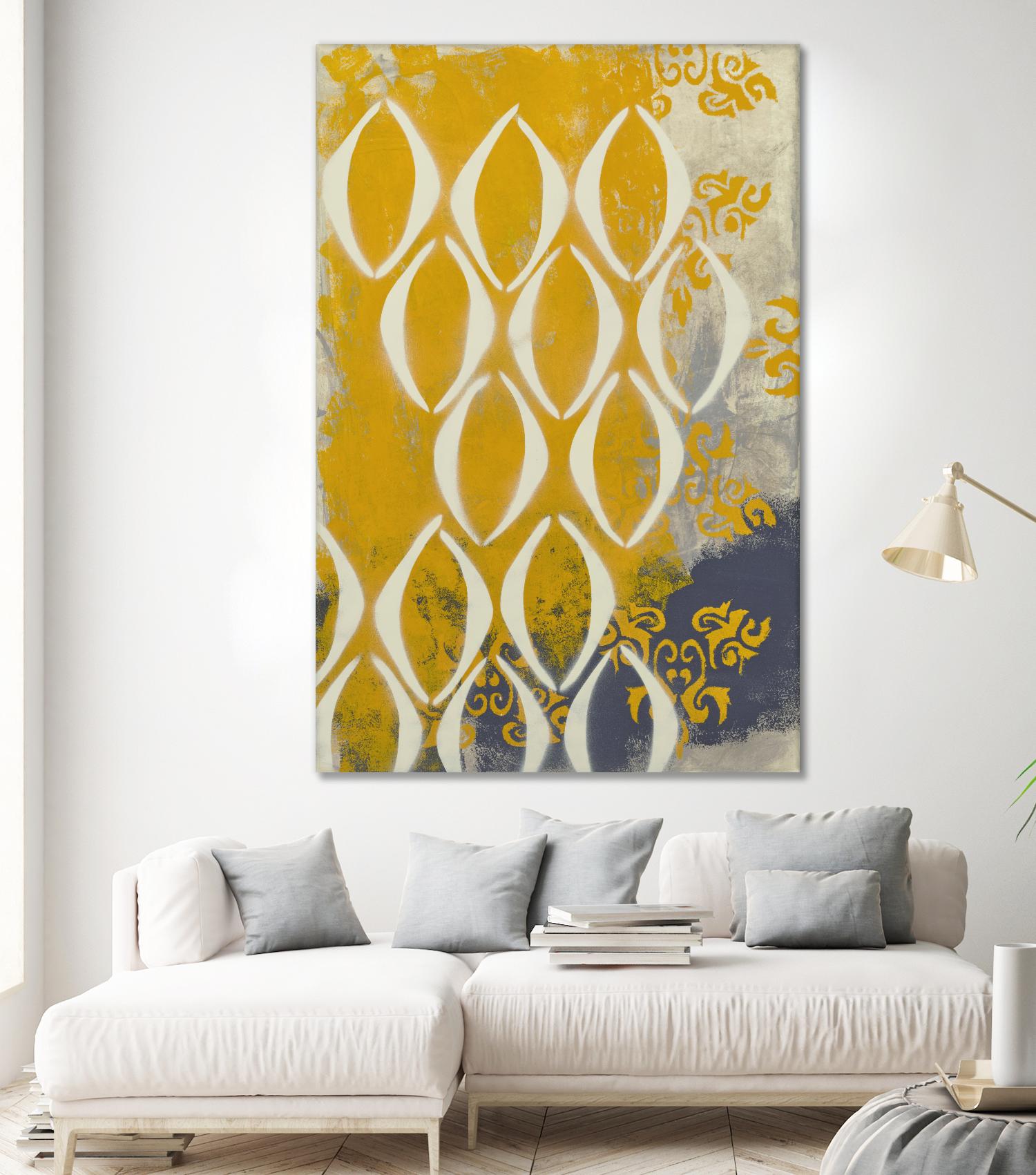 Yellow Pintura 2 by Sid Rativo on GIANT ART - white abstract
