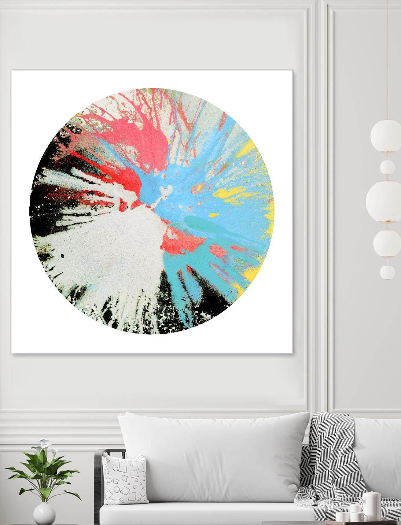 Spin Art 10 by Kyle Goderwis on GIANT ART - white abstract
