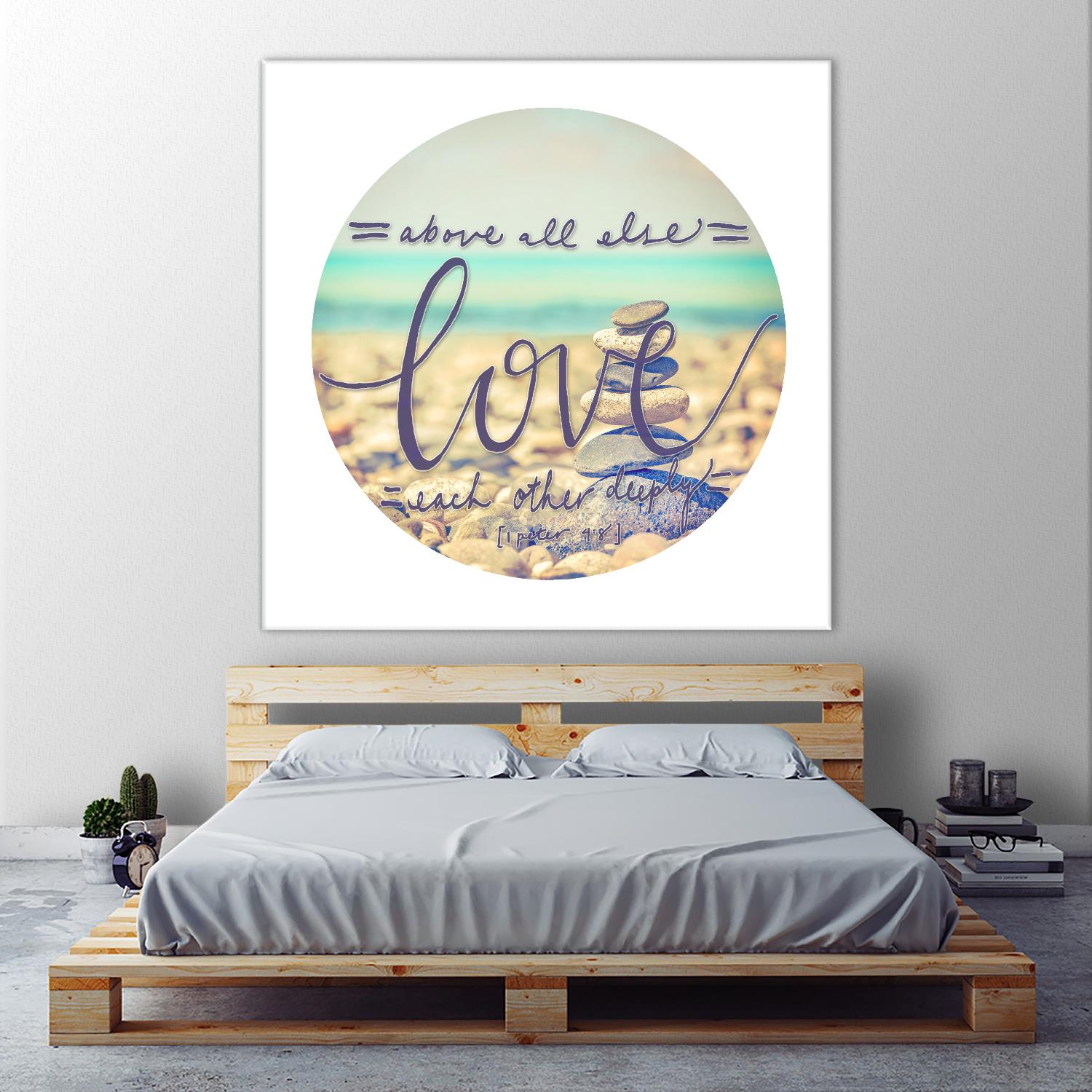 Love Each Other Deeply by THE Studio on GIANT ART - brown photo art