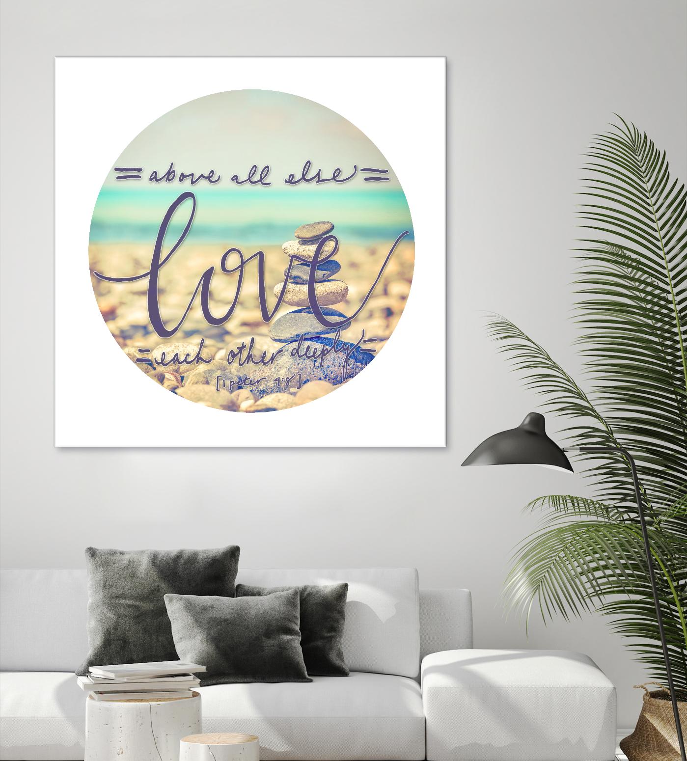 Love Each Other Deeply by THE Studio on GIANT ART - brown photo art