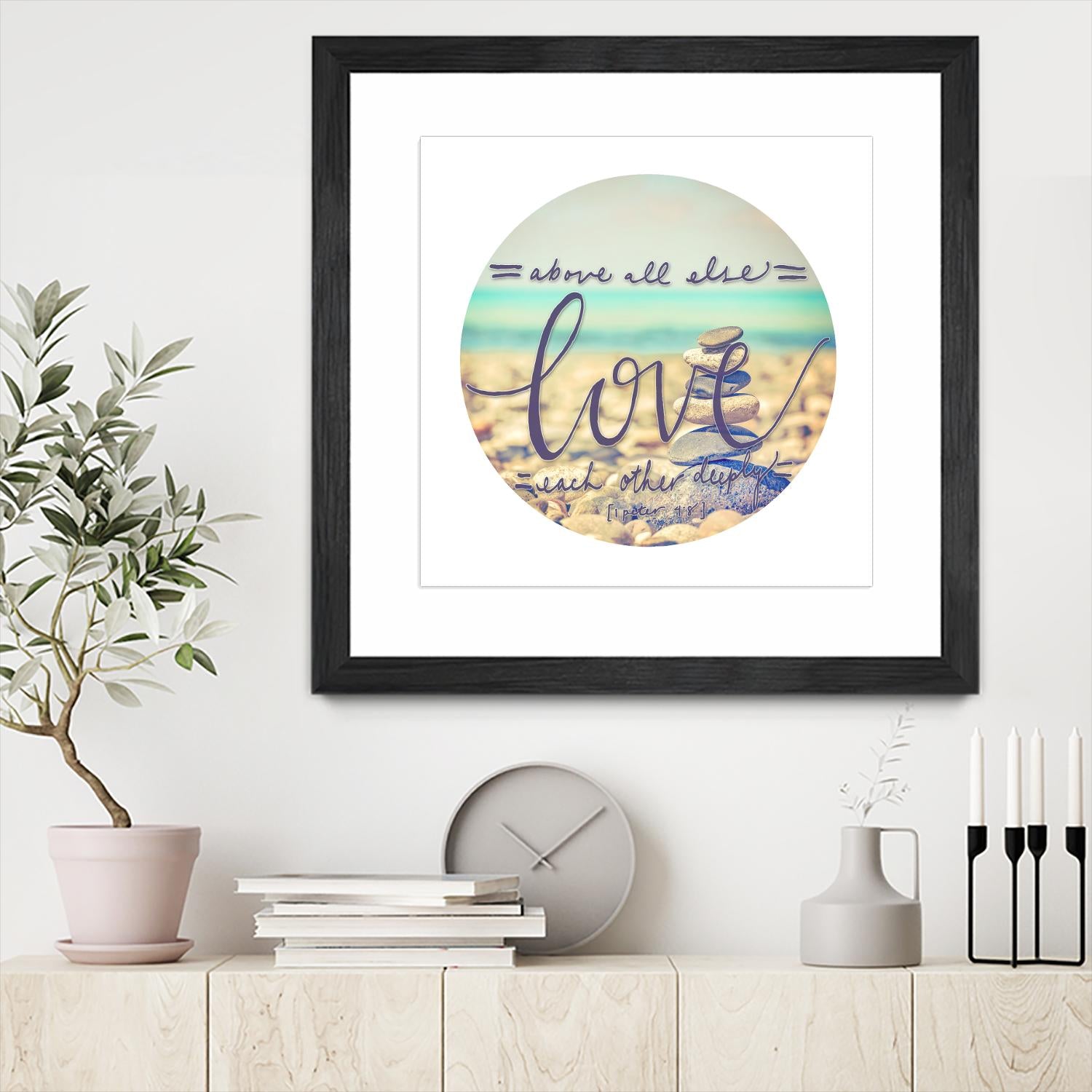 Love Each Other Deeply by THE Studio on GIANT ART - brown photo art