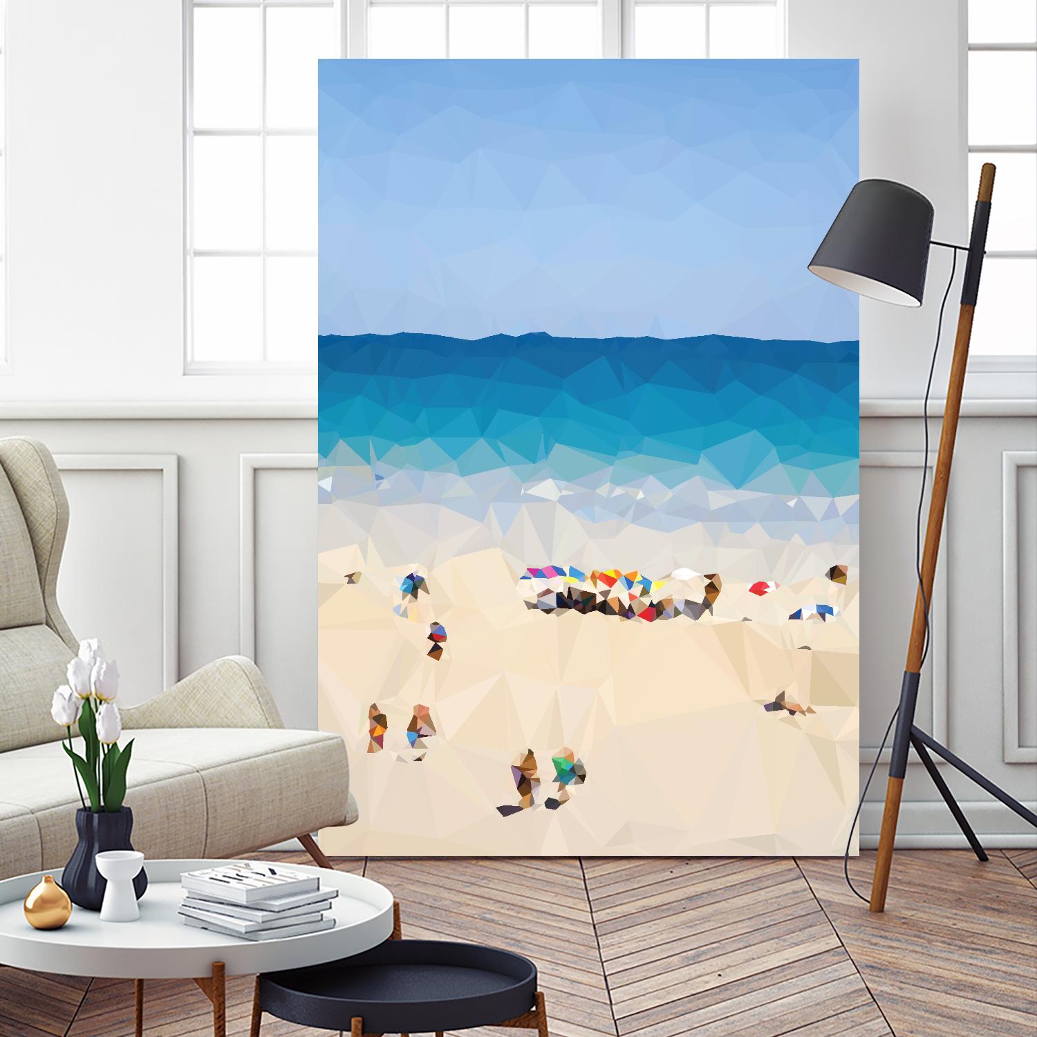 Beach Fragments E by THE Studio on GIANT ART - blue nautical