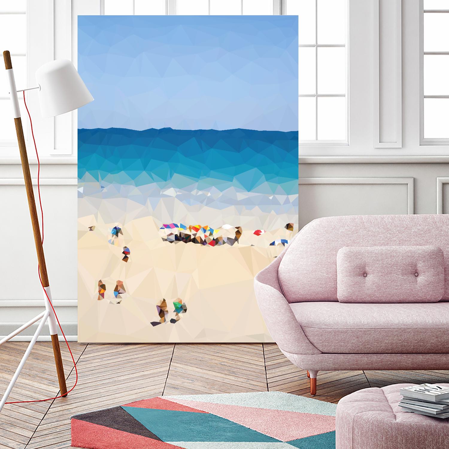 Beach Fragments E by THE Studio on GIANT ART - blue nautical