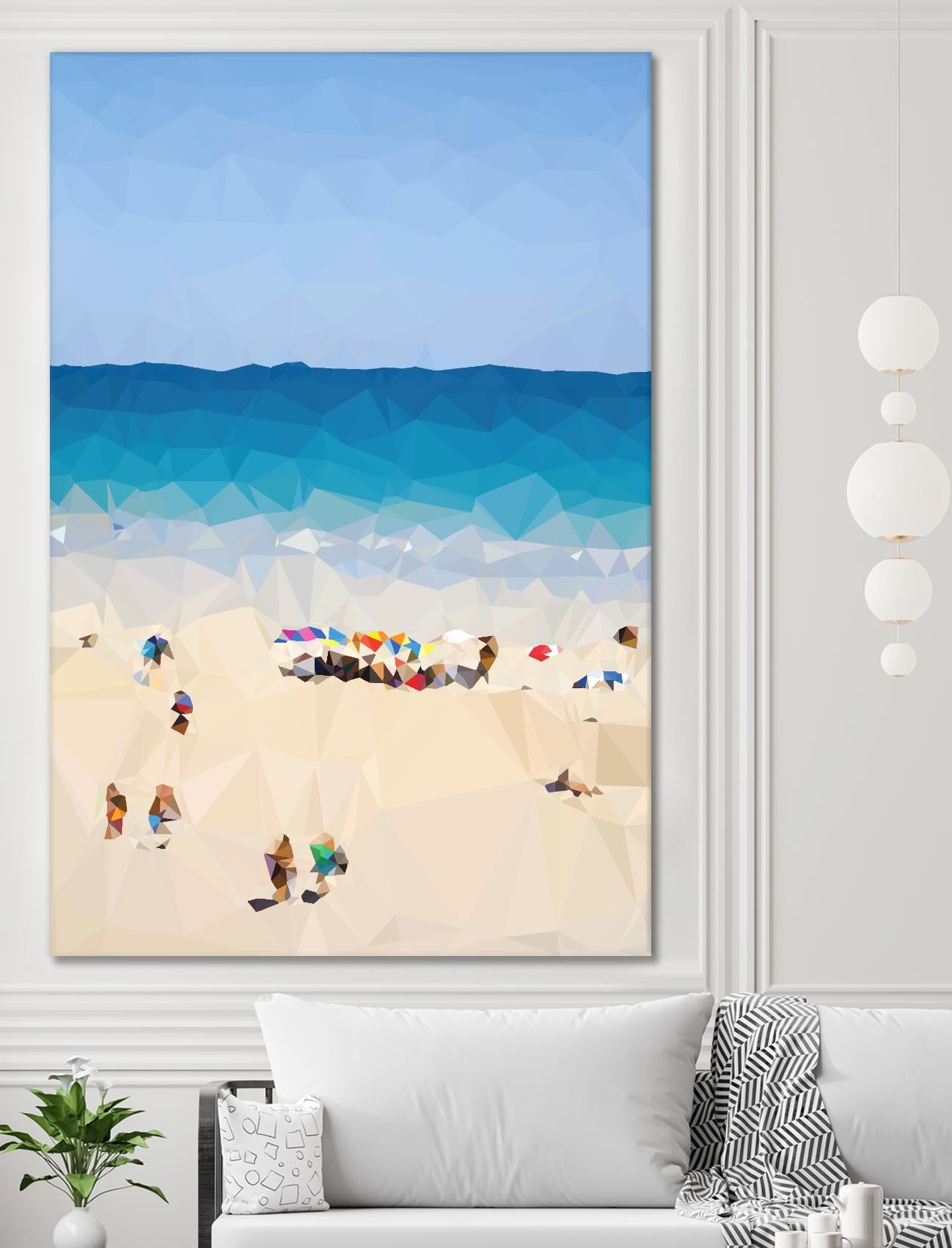 Beach Fragments E by THE Studio on GIANT ART - blue nautical