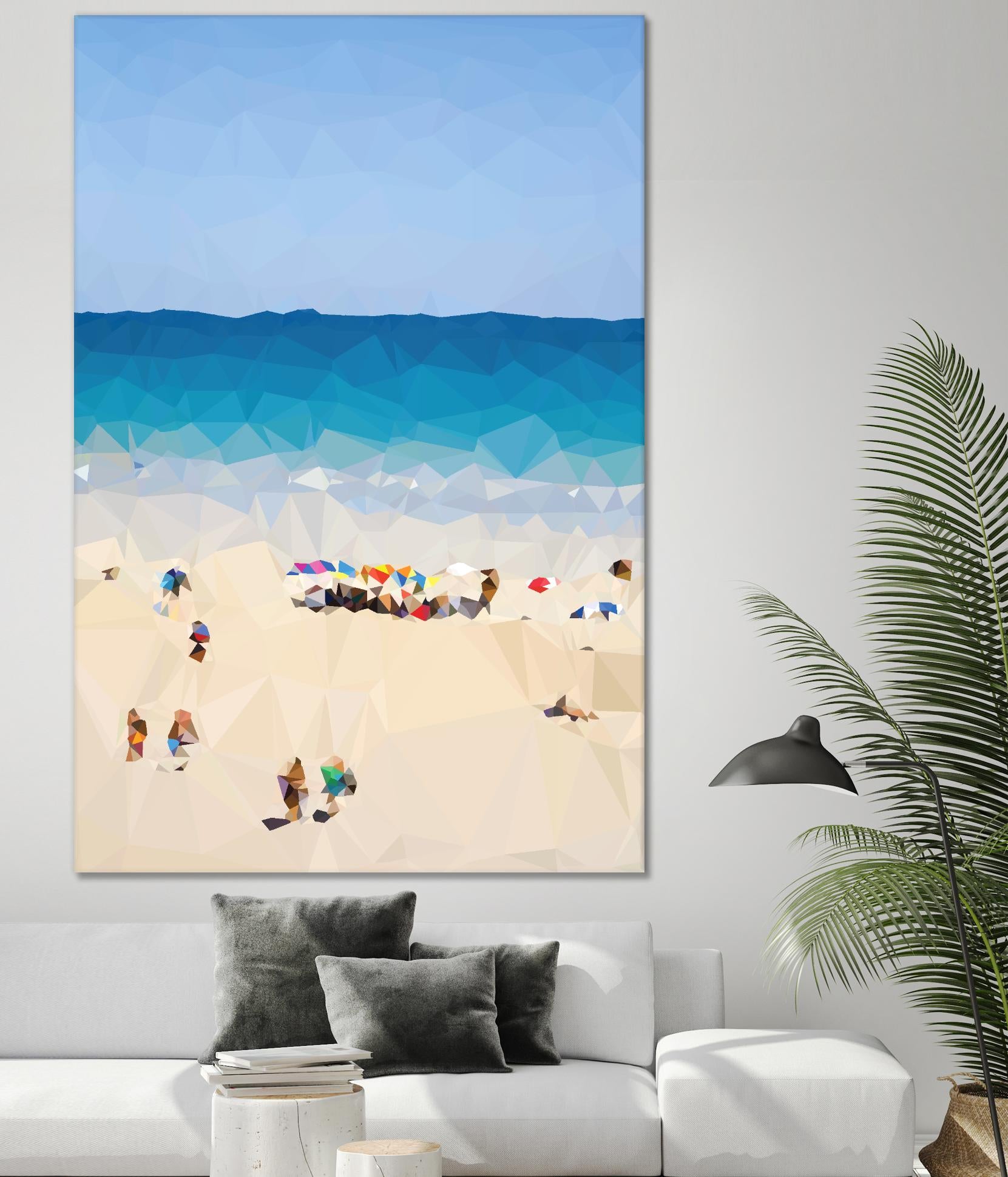 Beach Fragments E by THE Studio on GIANT ART - blue nautical