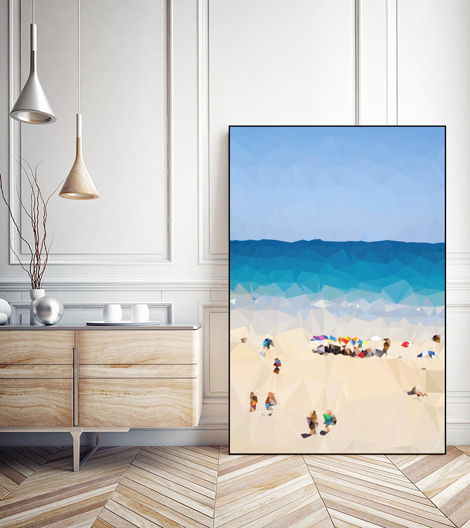 Beach Fragments E by THE Studio on GIANT ART - blue nautical