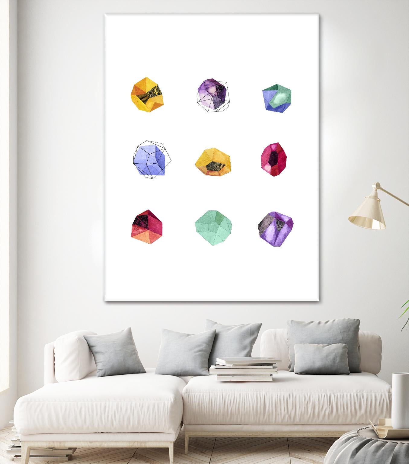 Faceted 1 Recolor by Natasha Marie on GIANT ART - red abstract